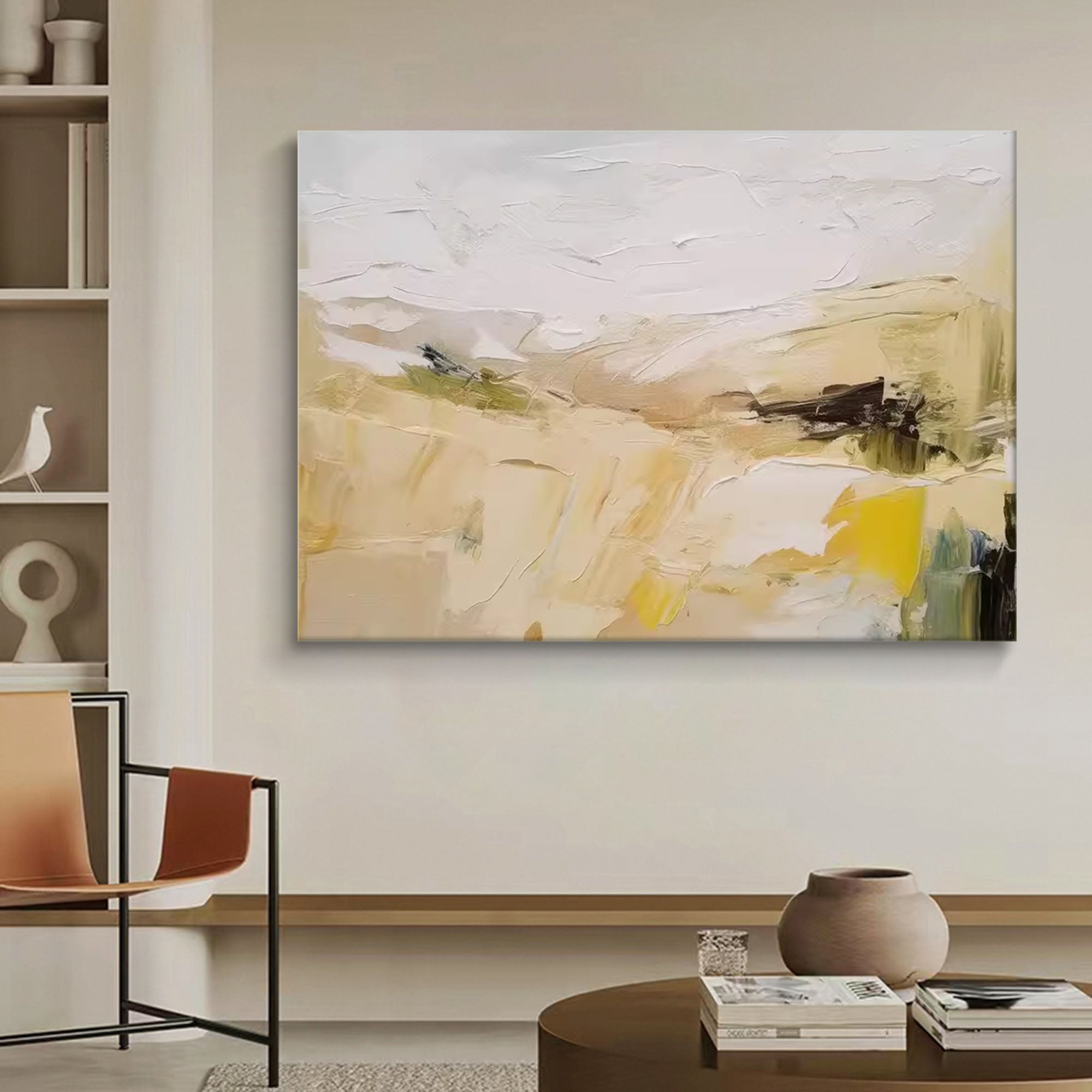 Textured Minimalist Landscape Art