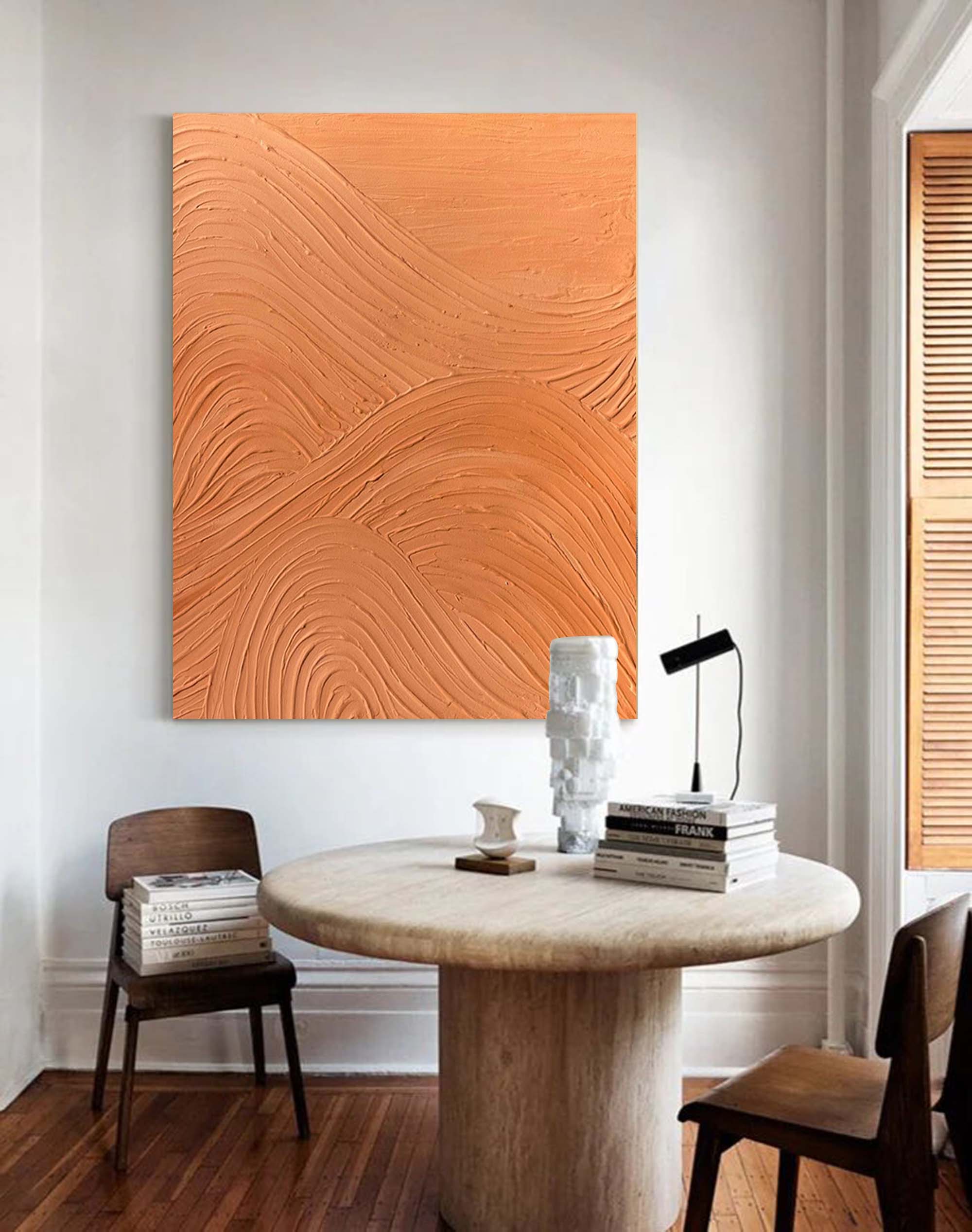 Textured Wave Pattern Terracotta Art