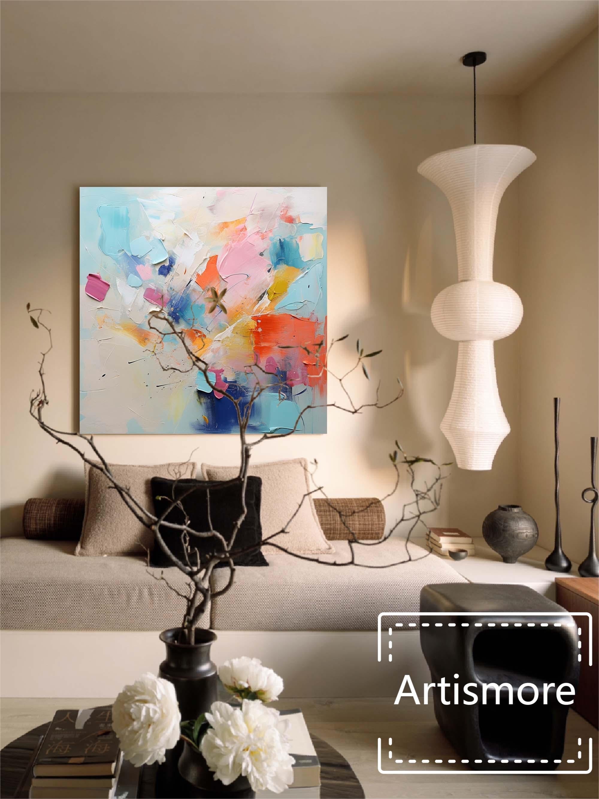 Abstract Bold Color Brushstroke Art