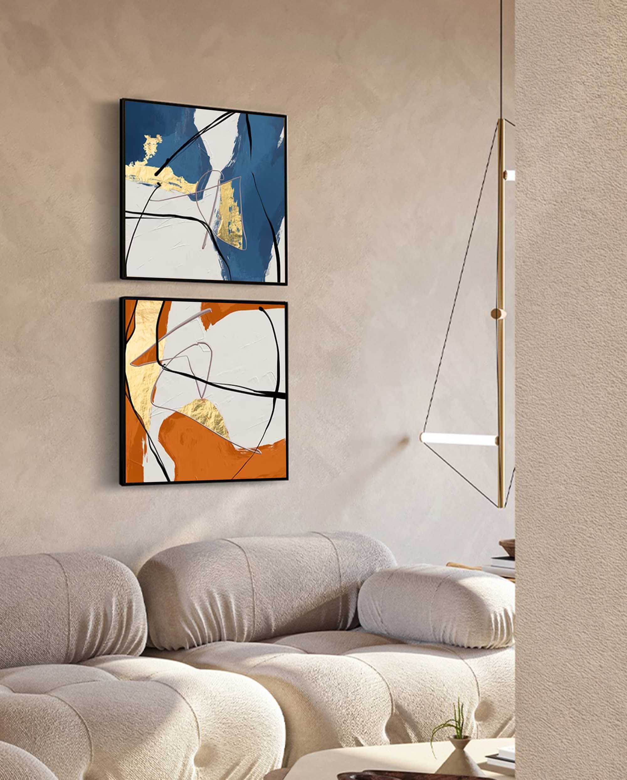 Bold Elegance: Dual Abstract Harmony