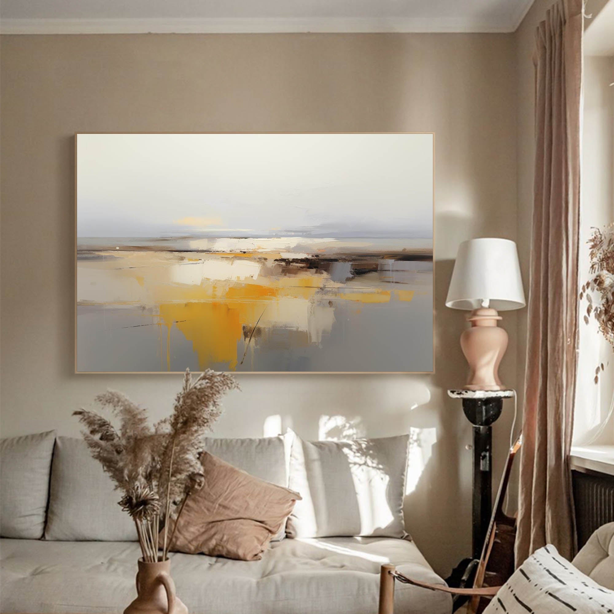 Golden Horizon Abstract Landscape