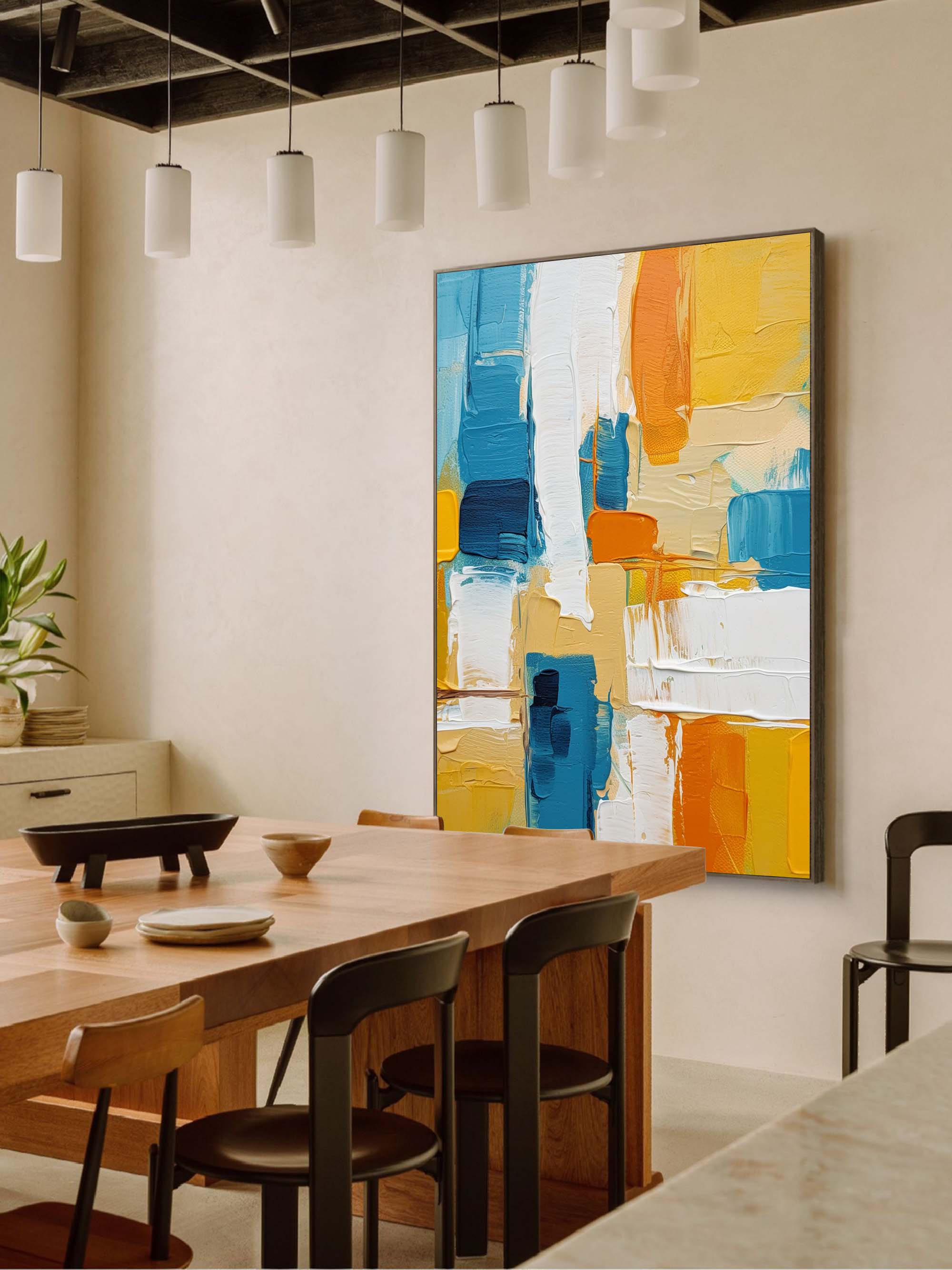 Geometric Harmony in Cool Tones
