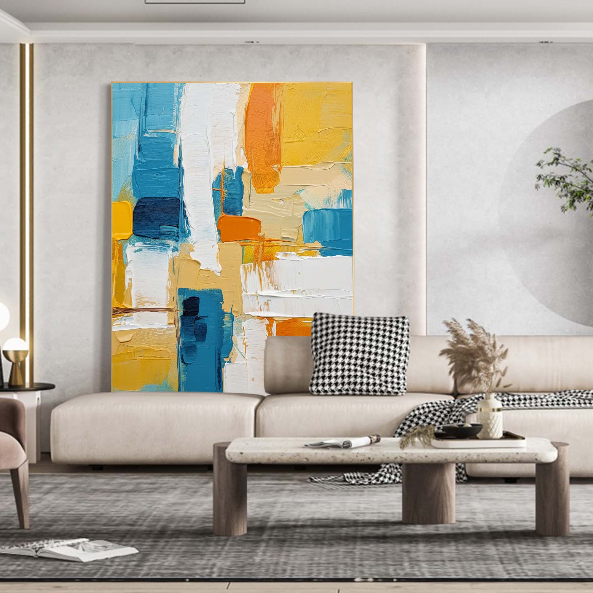 Geometric Harmony in Cool Tones