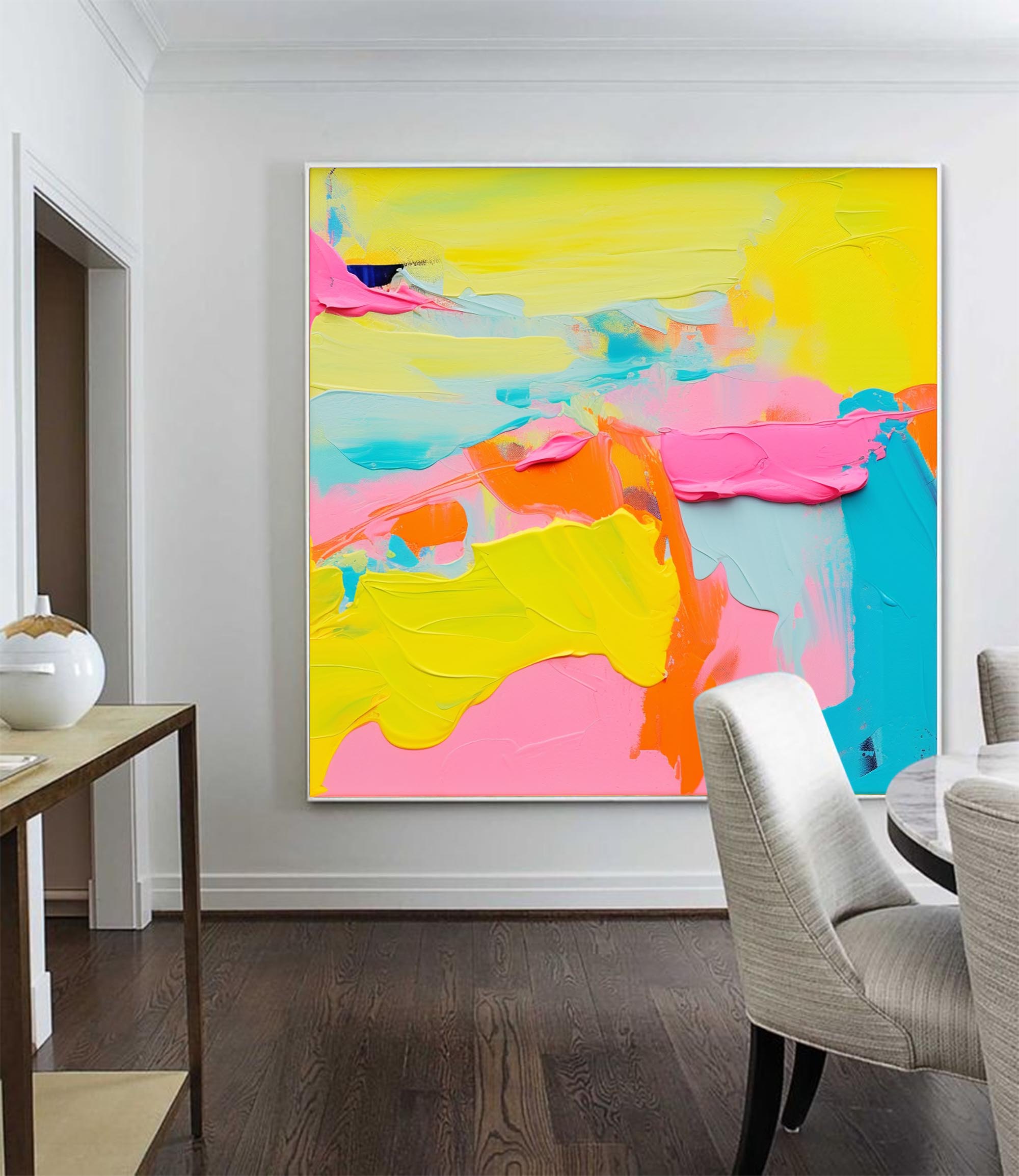 Radiant Waves Abstract Canvas