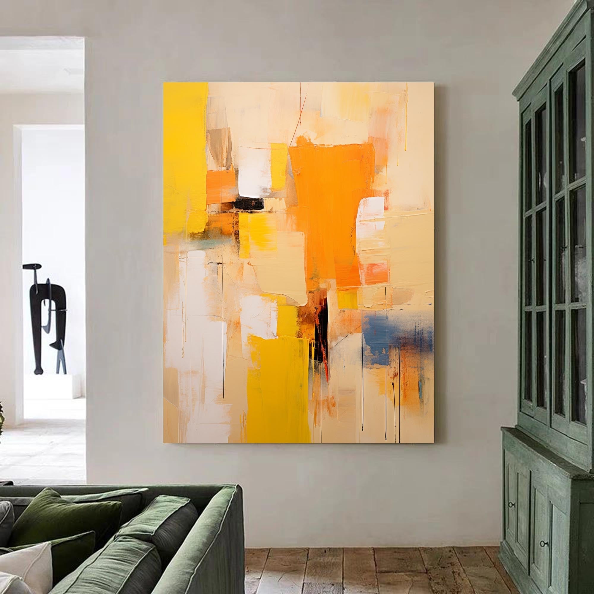 Sunset Abstract in Orange and Yellow