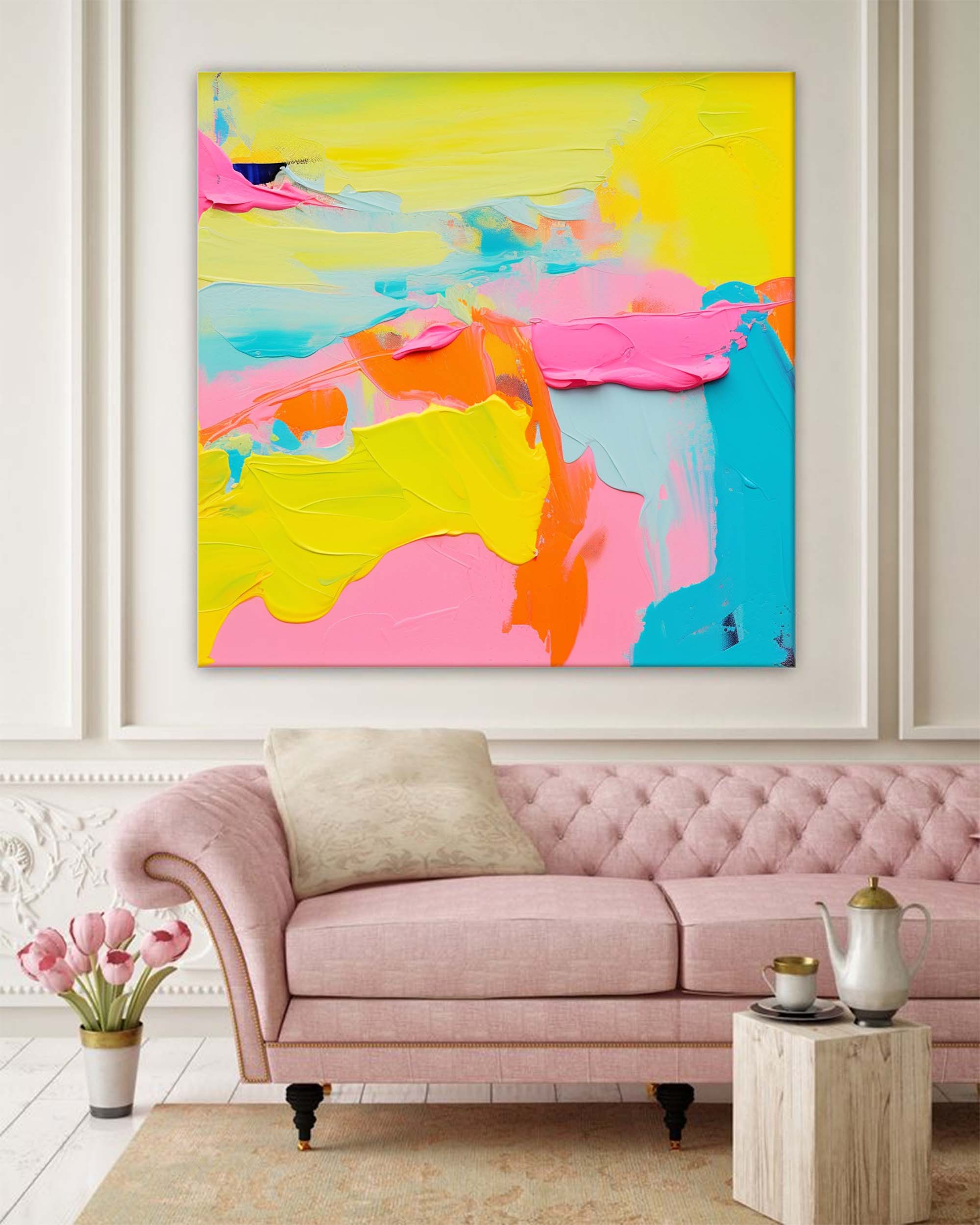 Radiant Waves Abstract Canvas