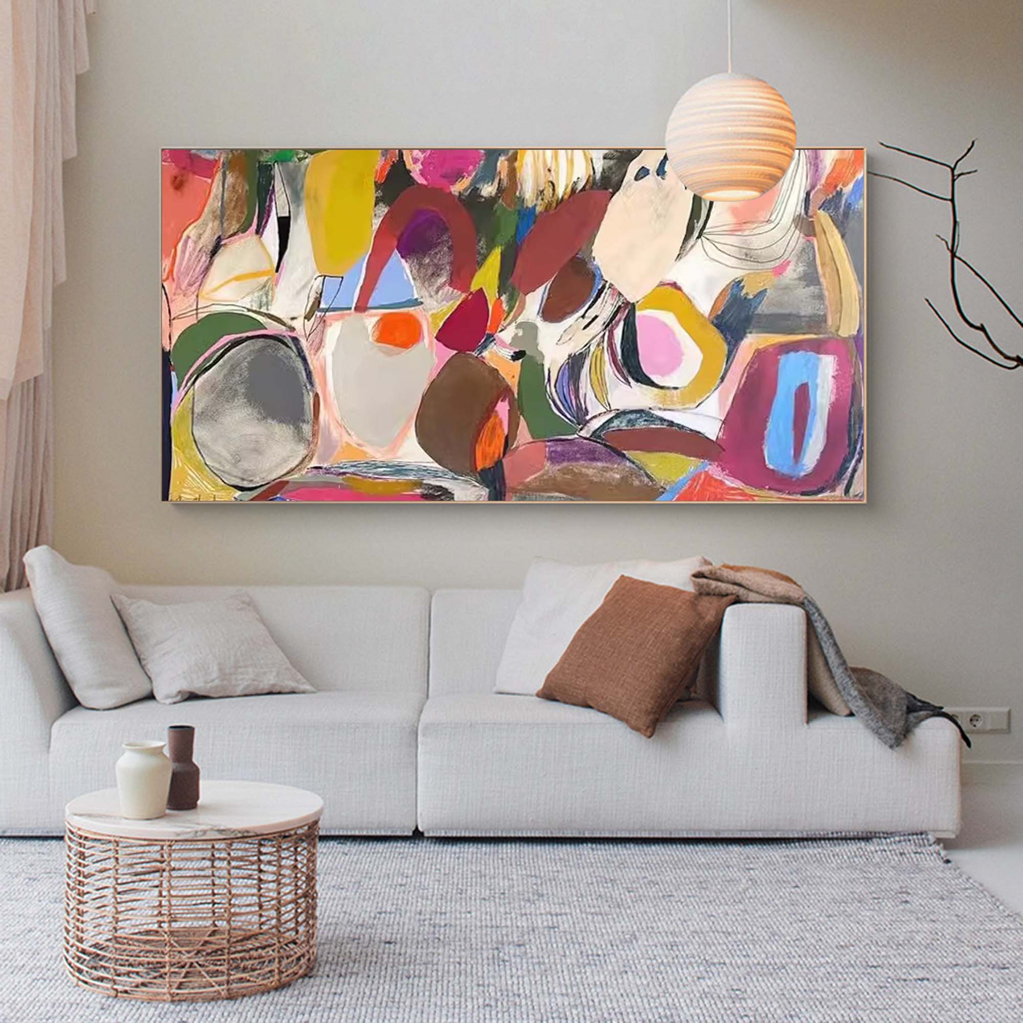 Dynamic Multicolor Abstract Art