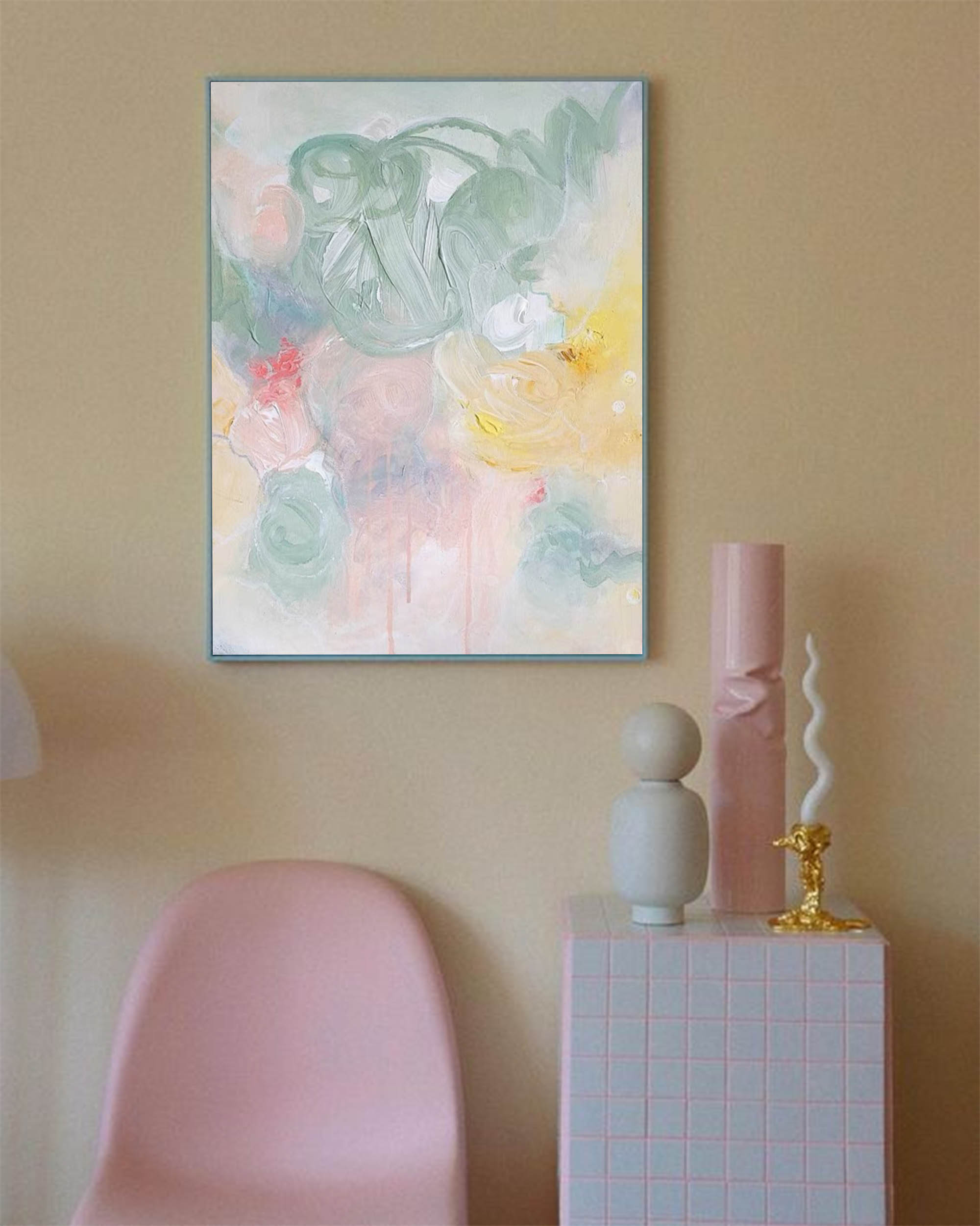Soft Whispers: Pastel Abstract Flow