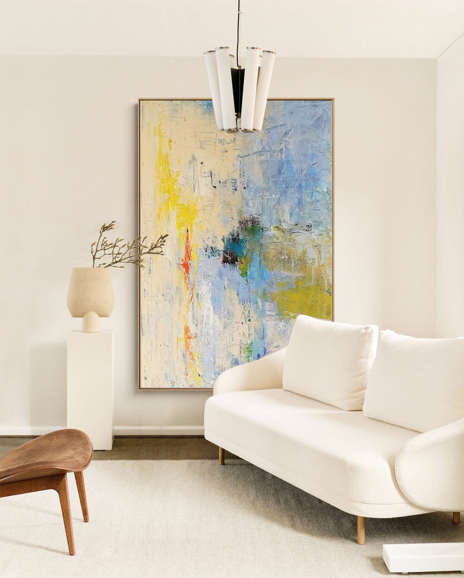 Light Abstract Textured Canvas Art