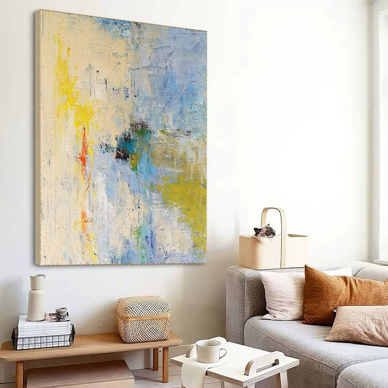 Light Abstract Textured Canvas Art