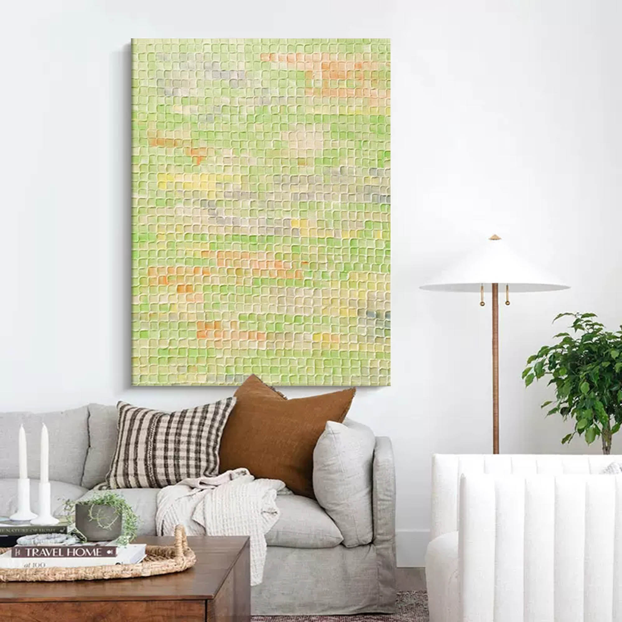 Spring Fields Textured Abstract Art