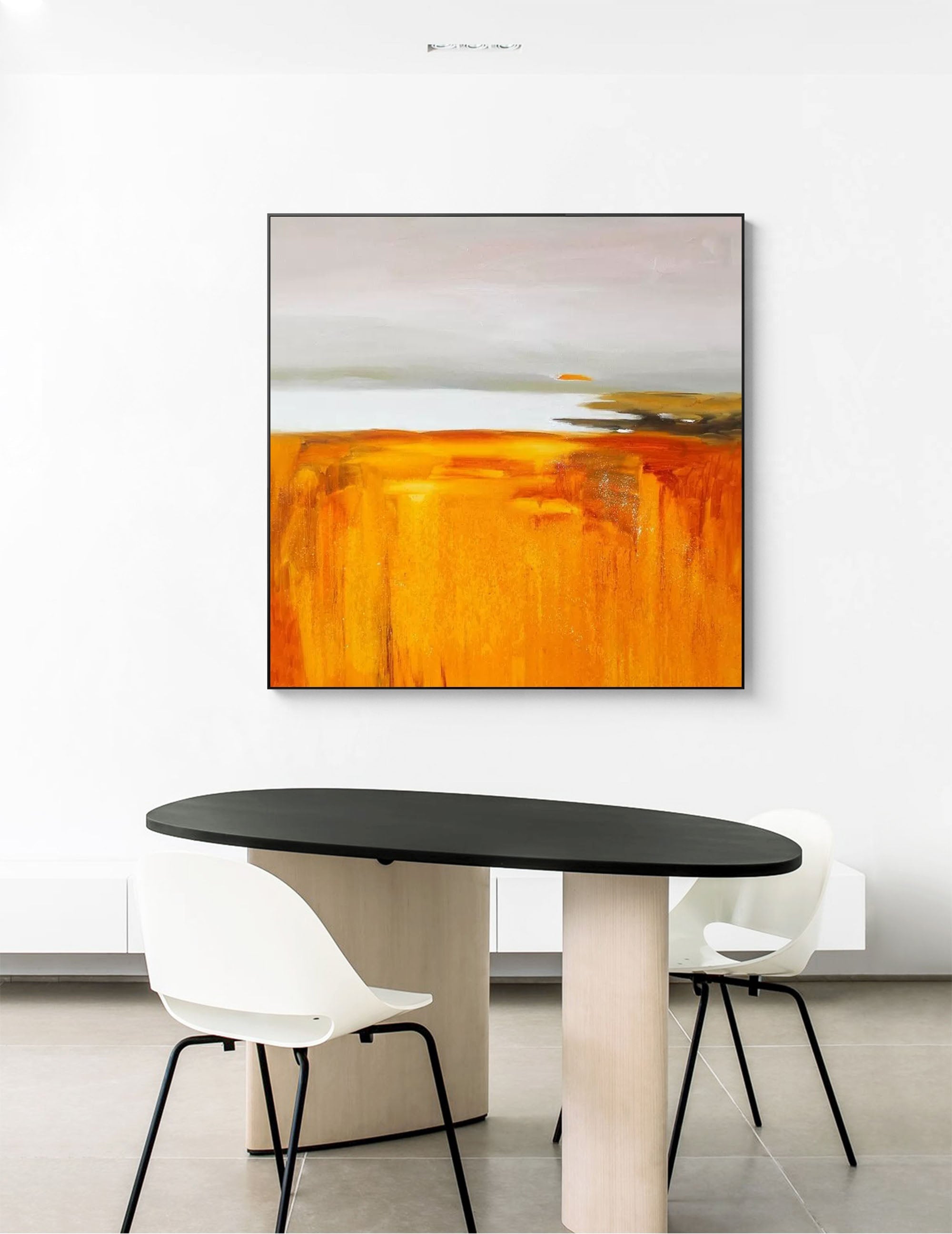 Golden Horizon Abstract Landscape