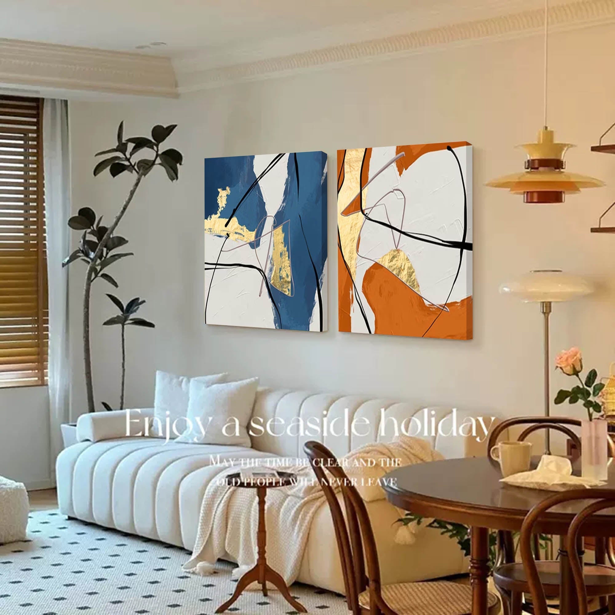 Bold Elegance: Dual Abstract Harmony