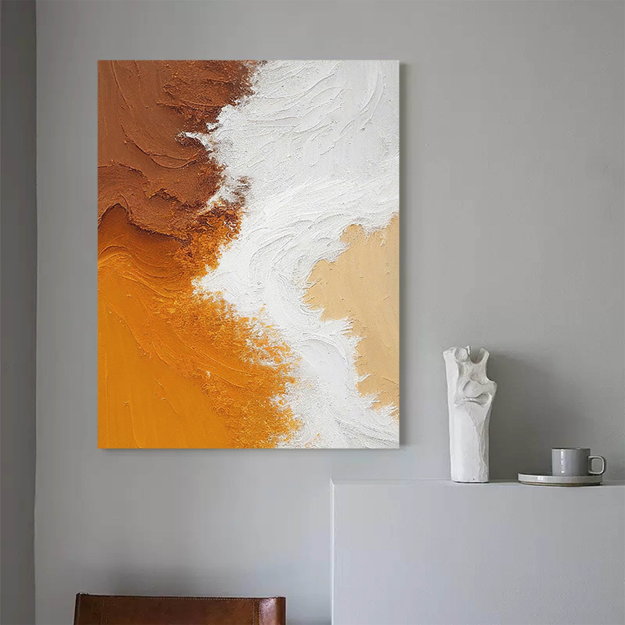 Textured Earth Tones Abstract Art