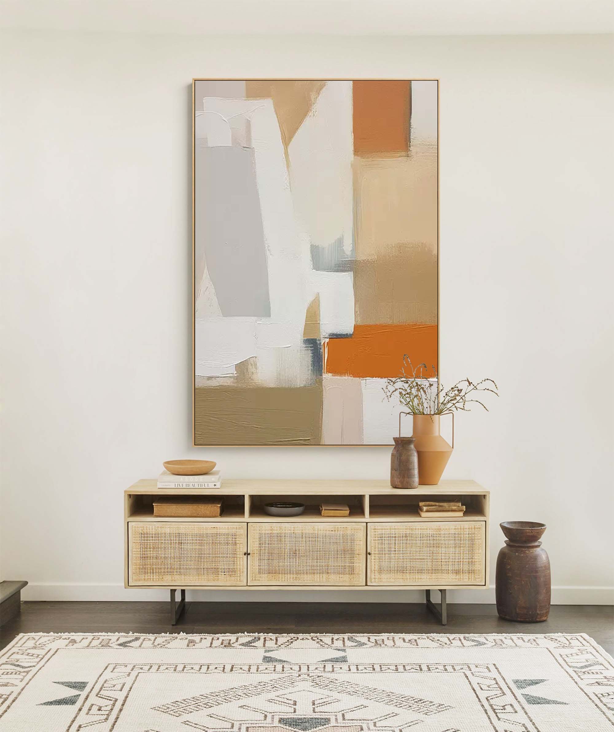 Neutral Tones Geometric Abstract Art