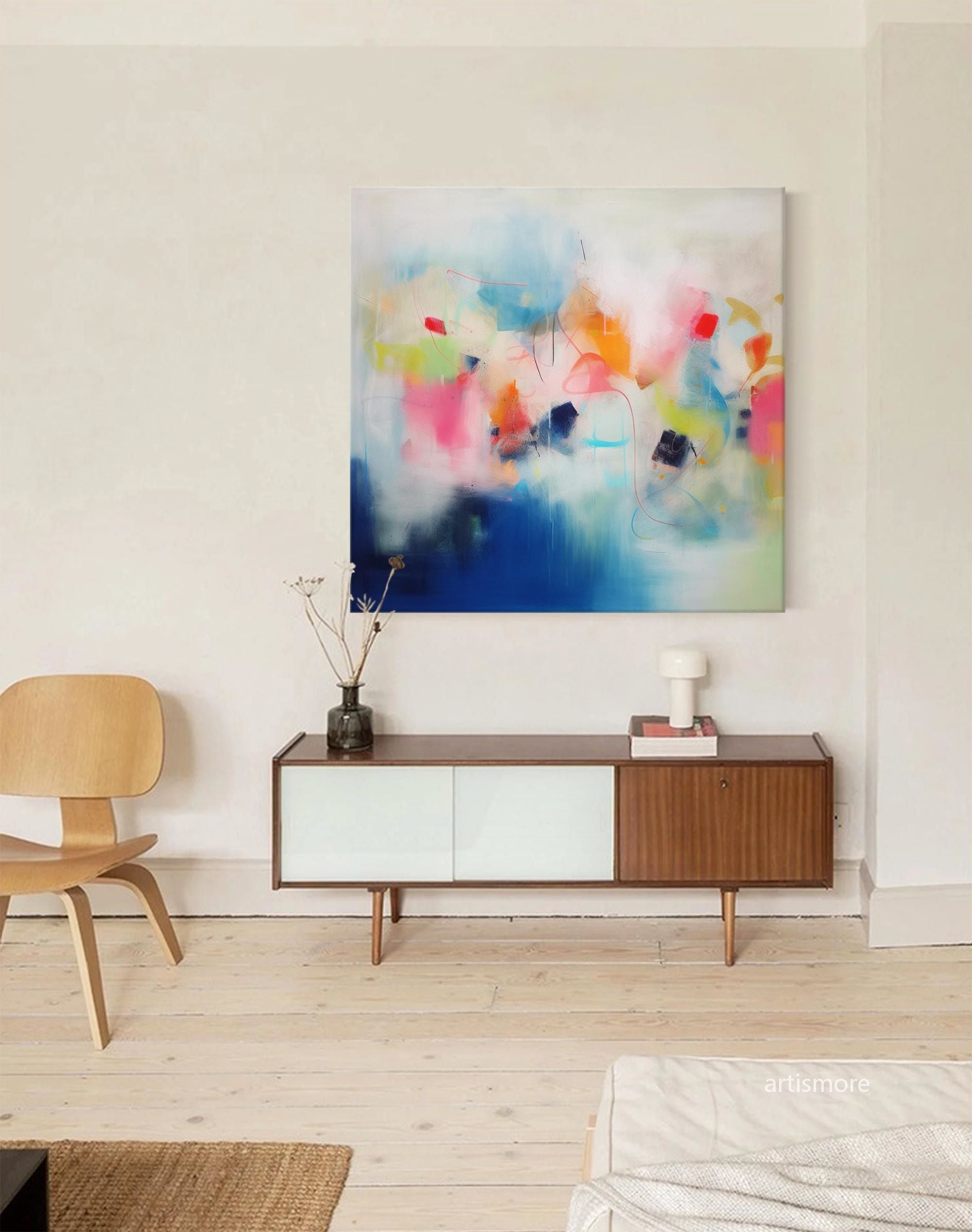 Vibrant Abstract Color Flow Art
