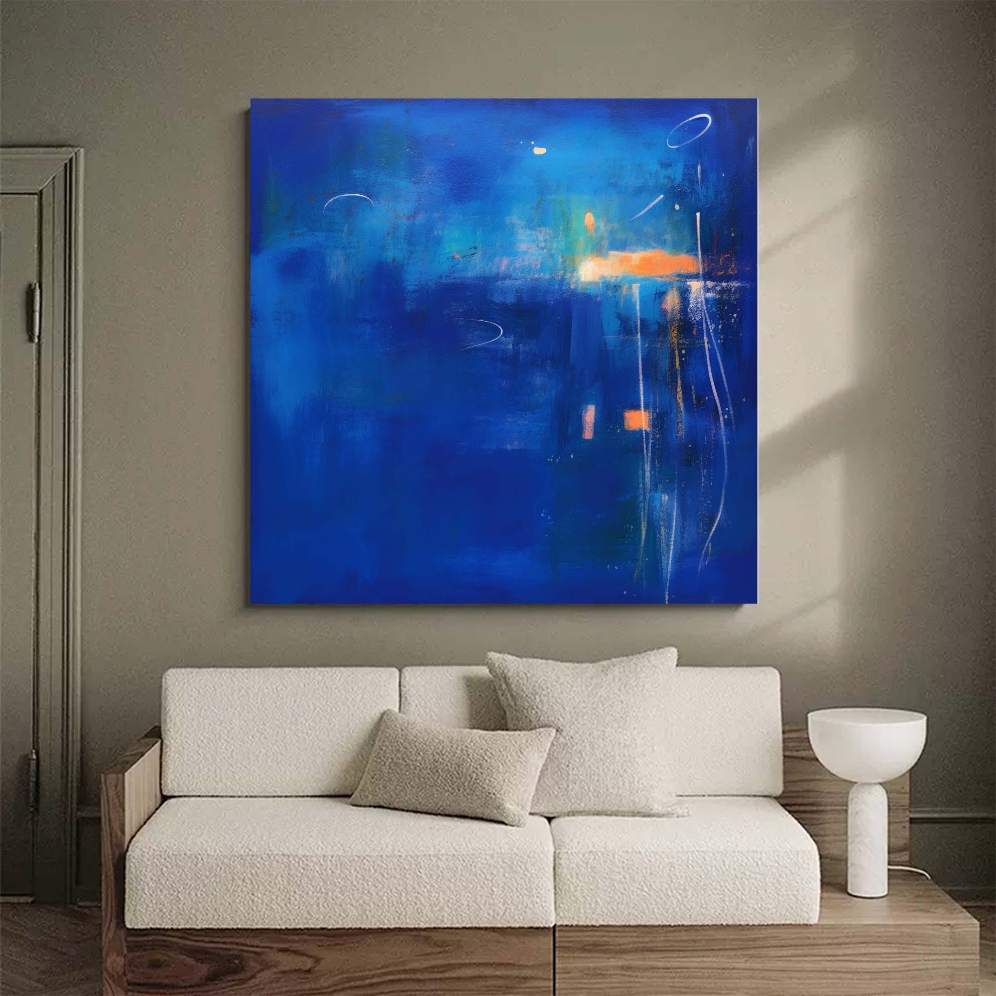 Twilight Blue Abstract Horizon