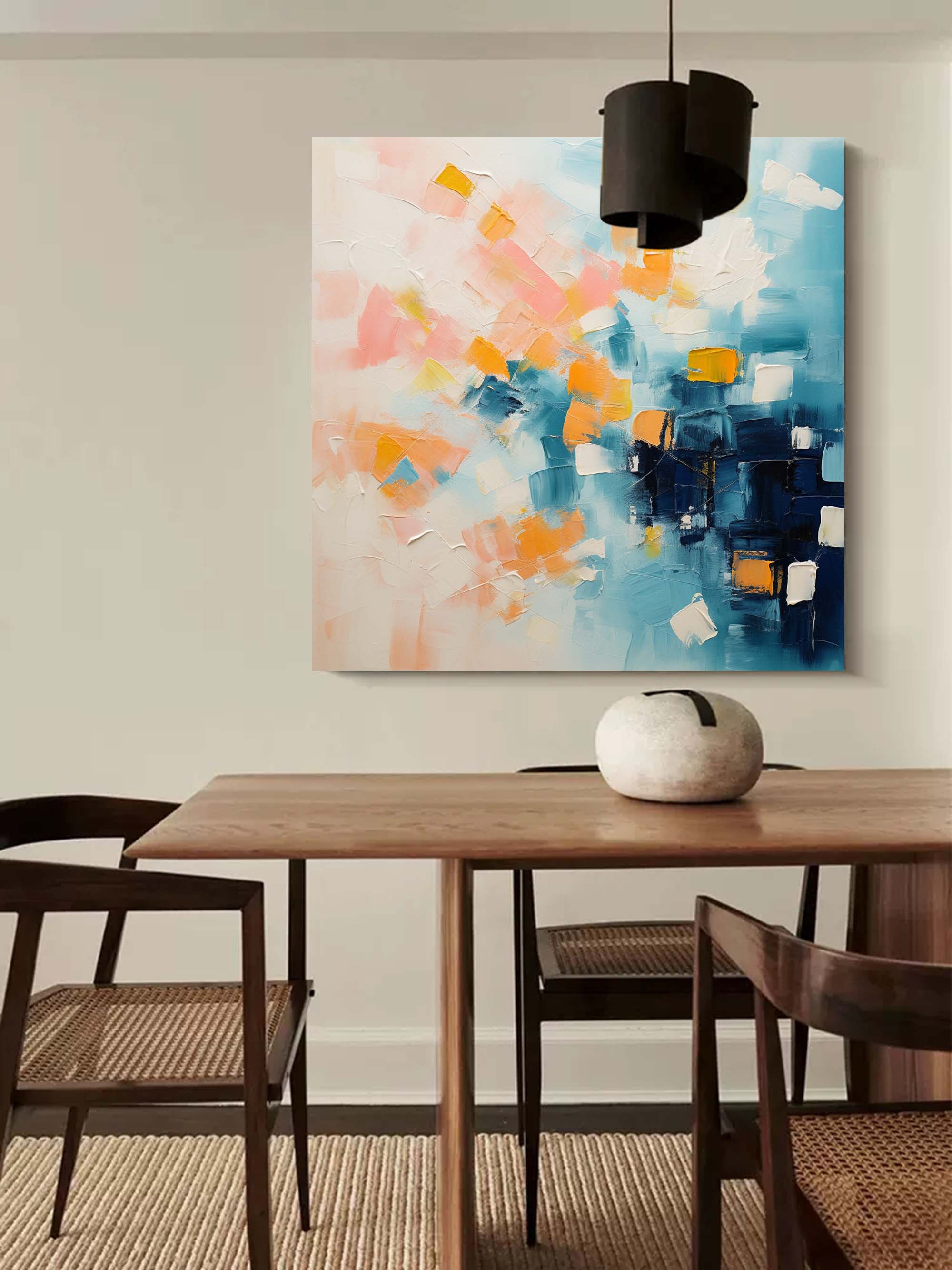 Soft Pastel Abstract Canvas Art