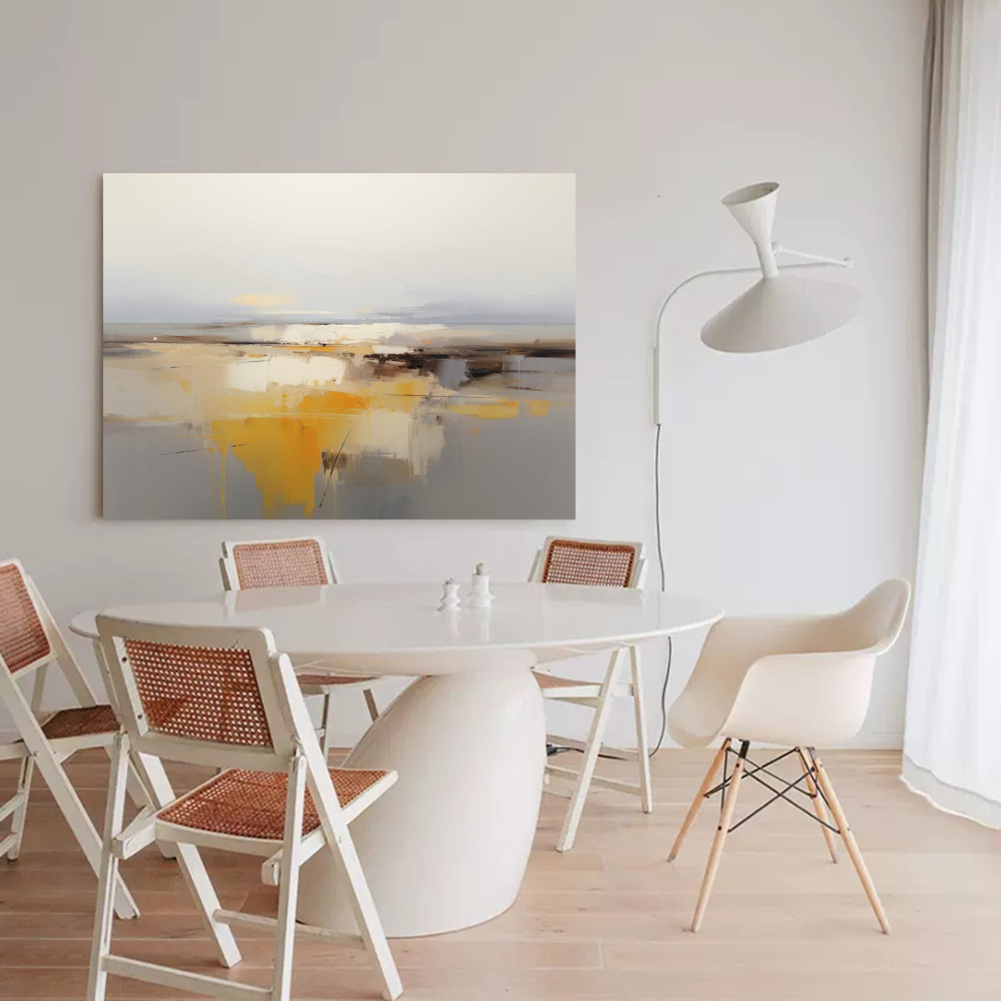 Golden Horizon Abstract Landscape