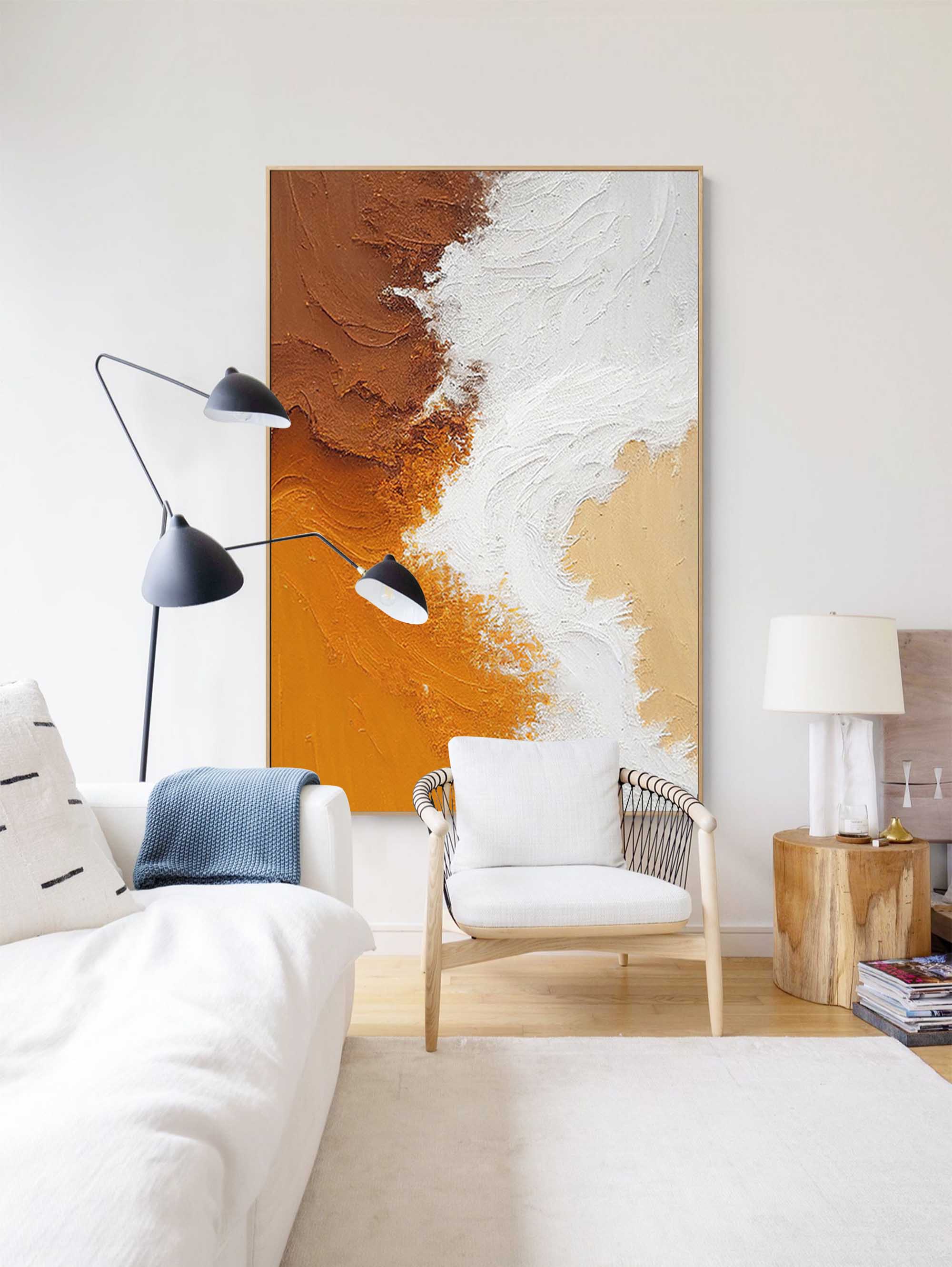 Textured Earth Tones Abstract Art