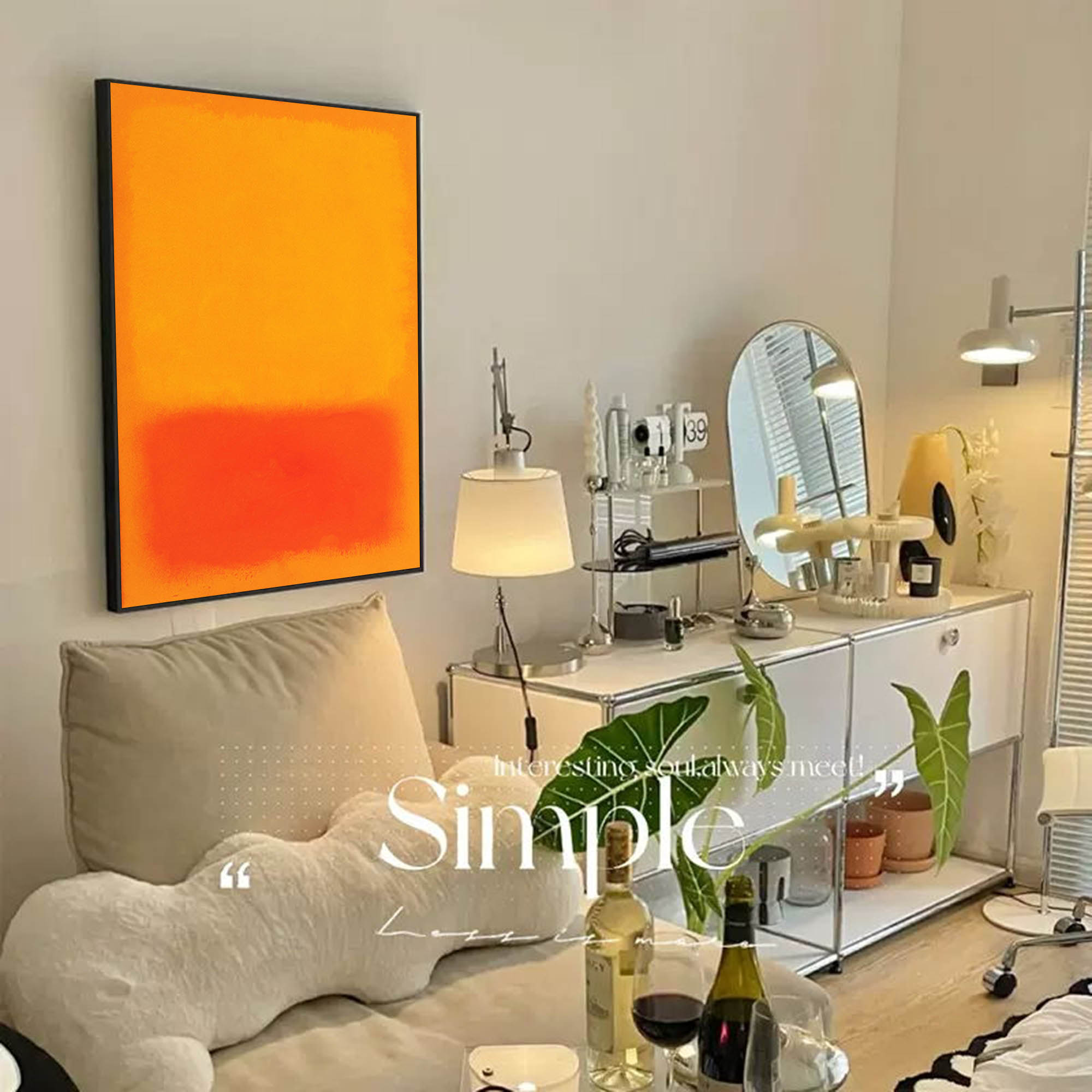 Bold Warm Toned Abstract Art