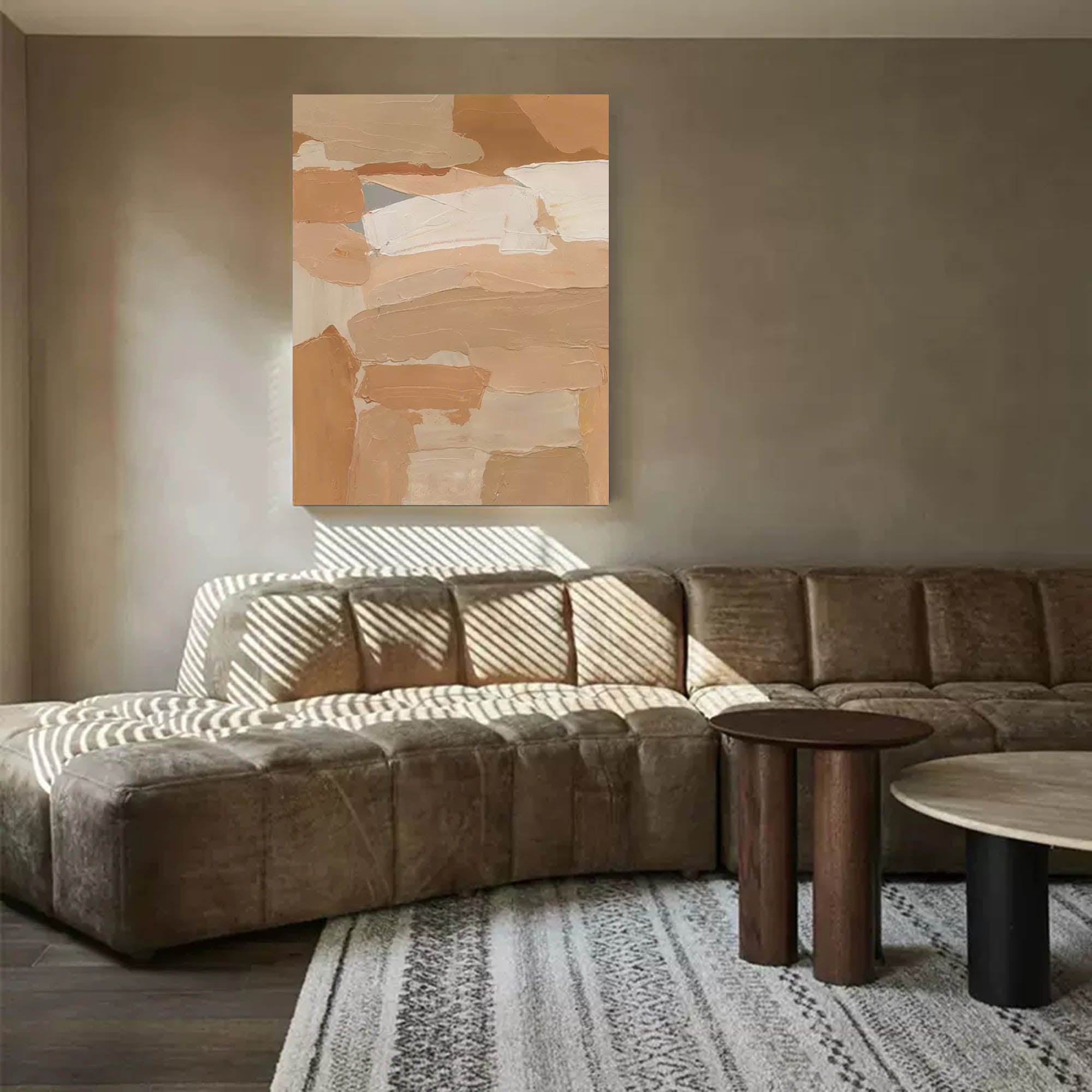 Earthy Abstract Textured Canvas Art