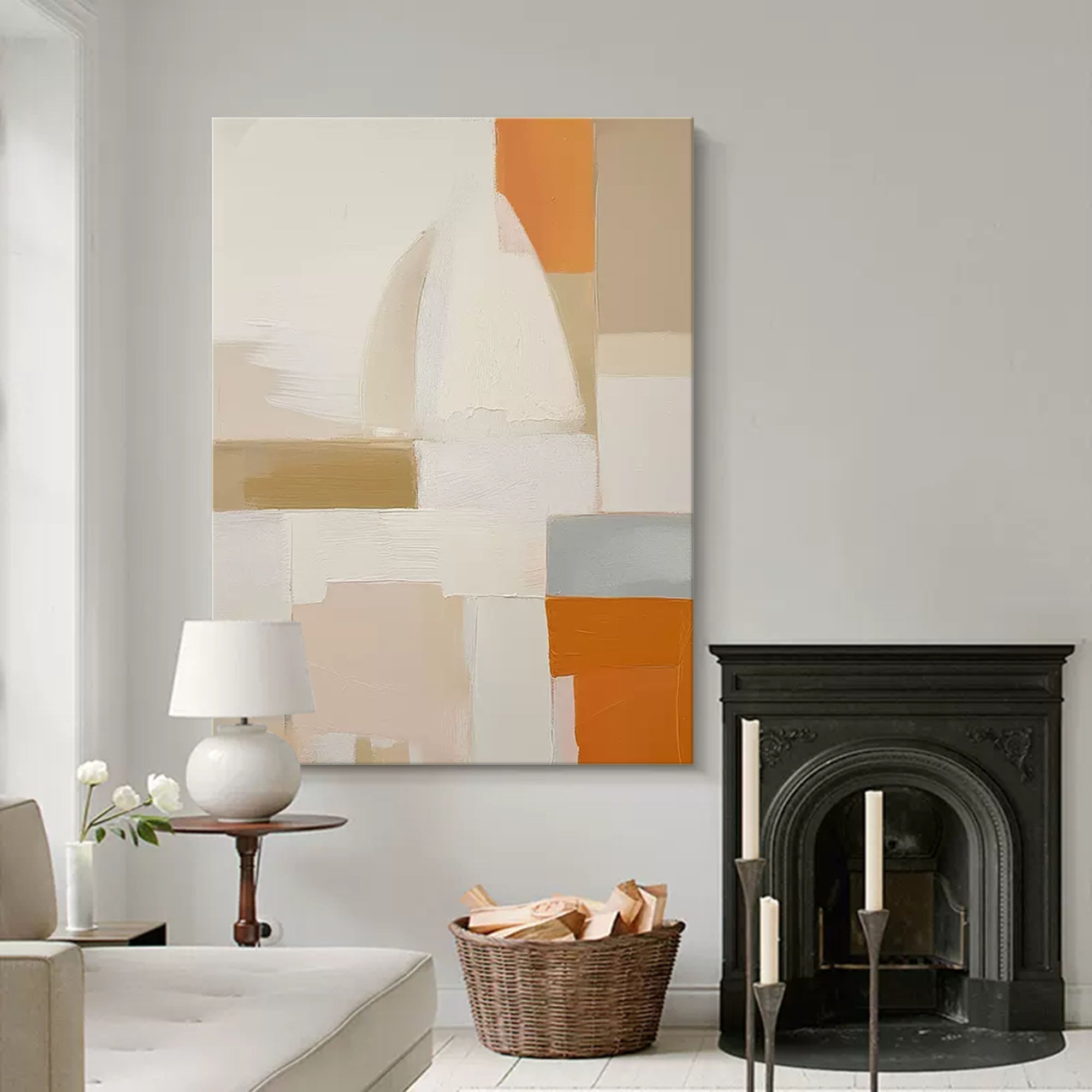Warm Minimalist Geometric Abstract