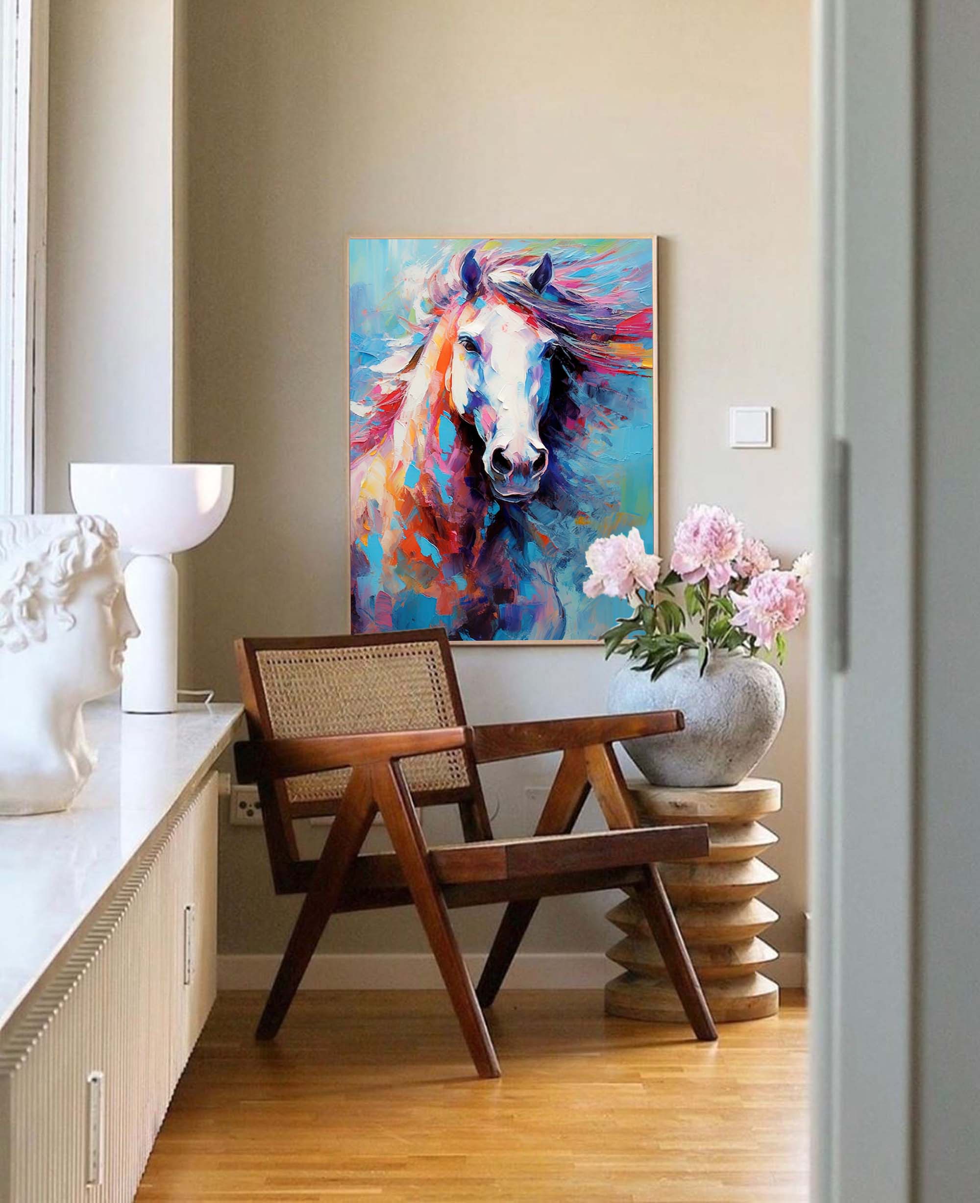 Colorful Horse in Motion