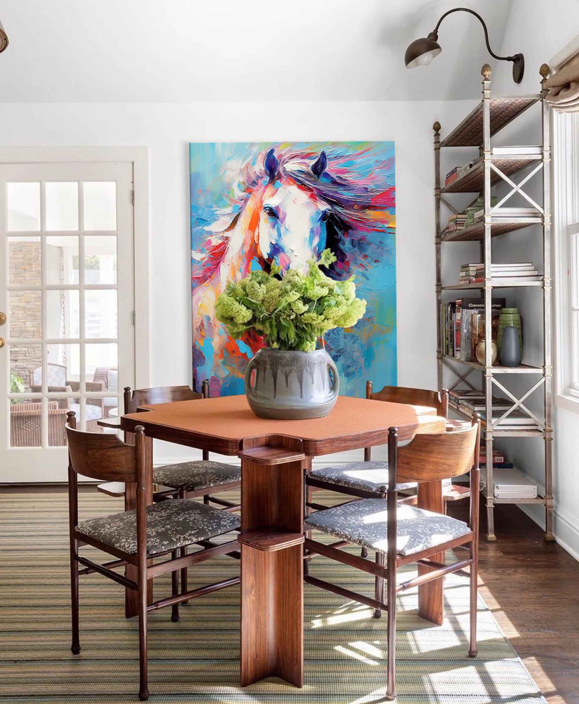 Colorful Horse in Motion