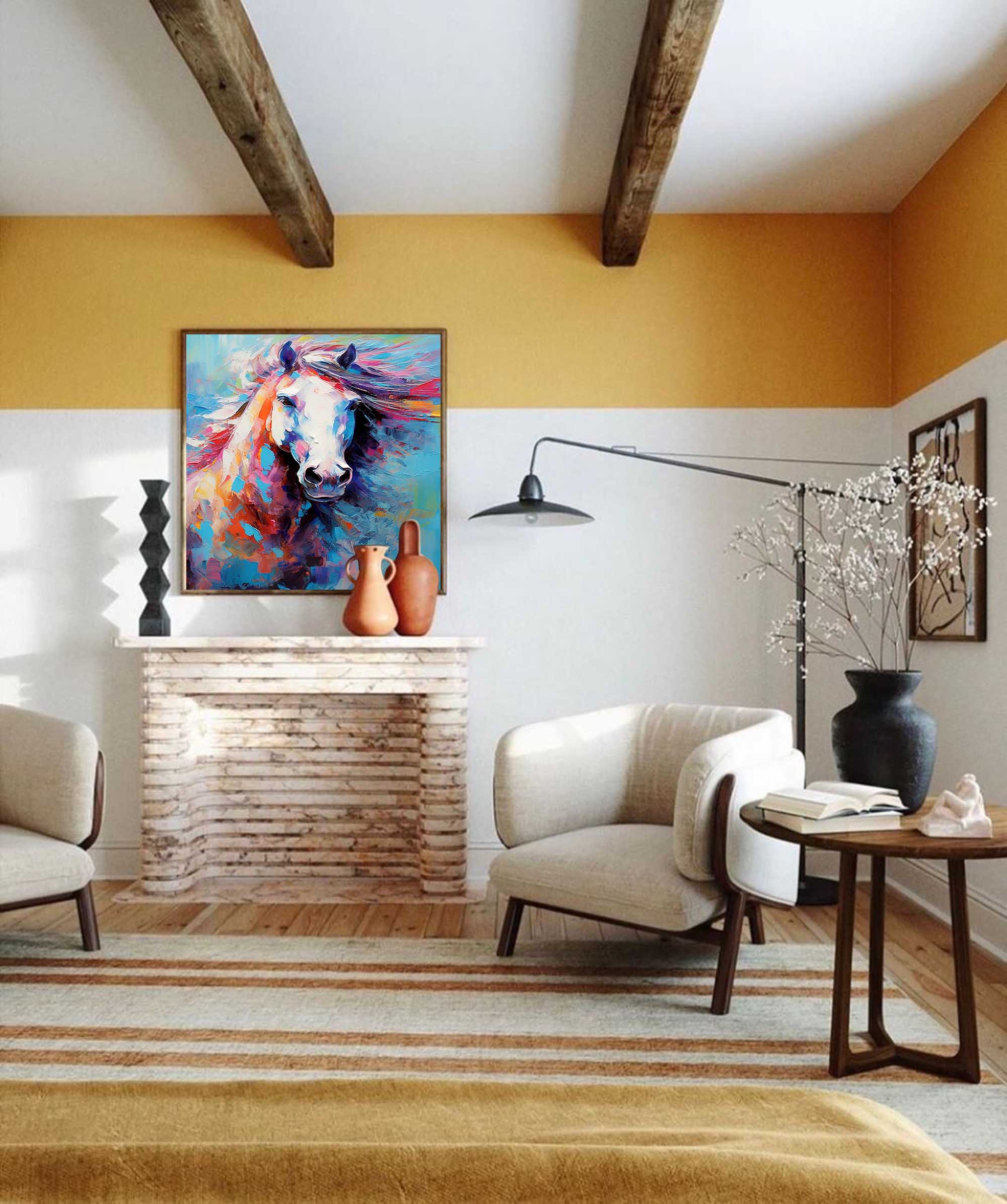 Colorful Horse in Motion