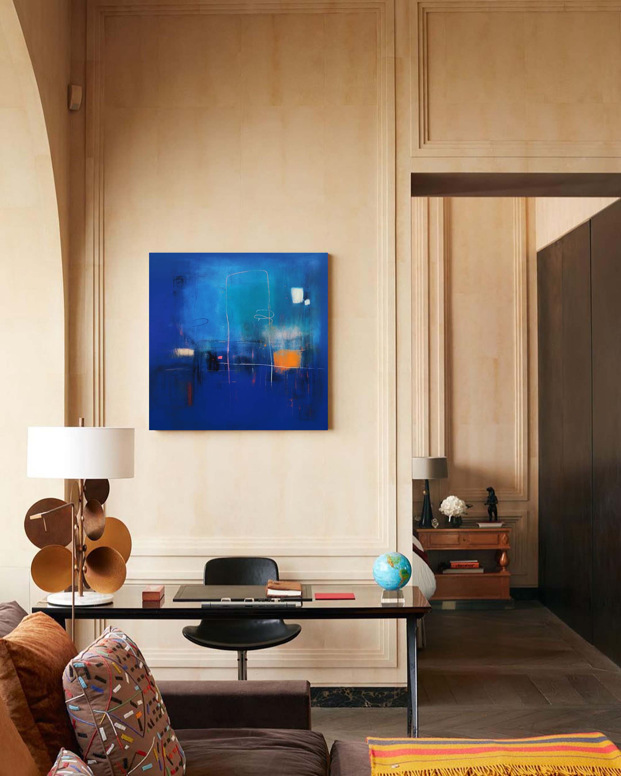 Midnight Blue Abstract Dream Art