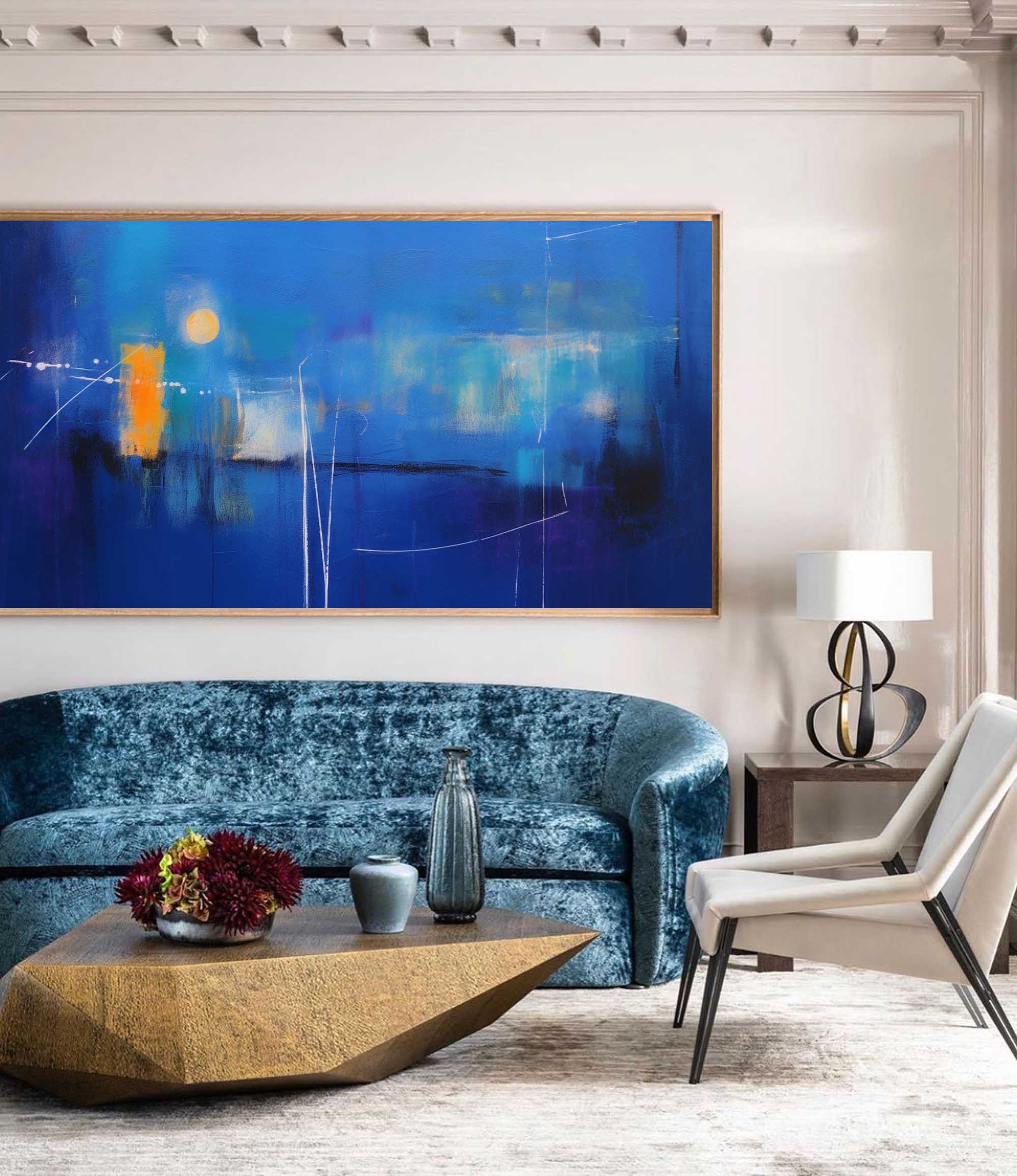 Luminous Blue Abstract Horizon