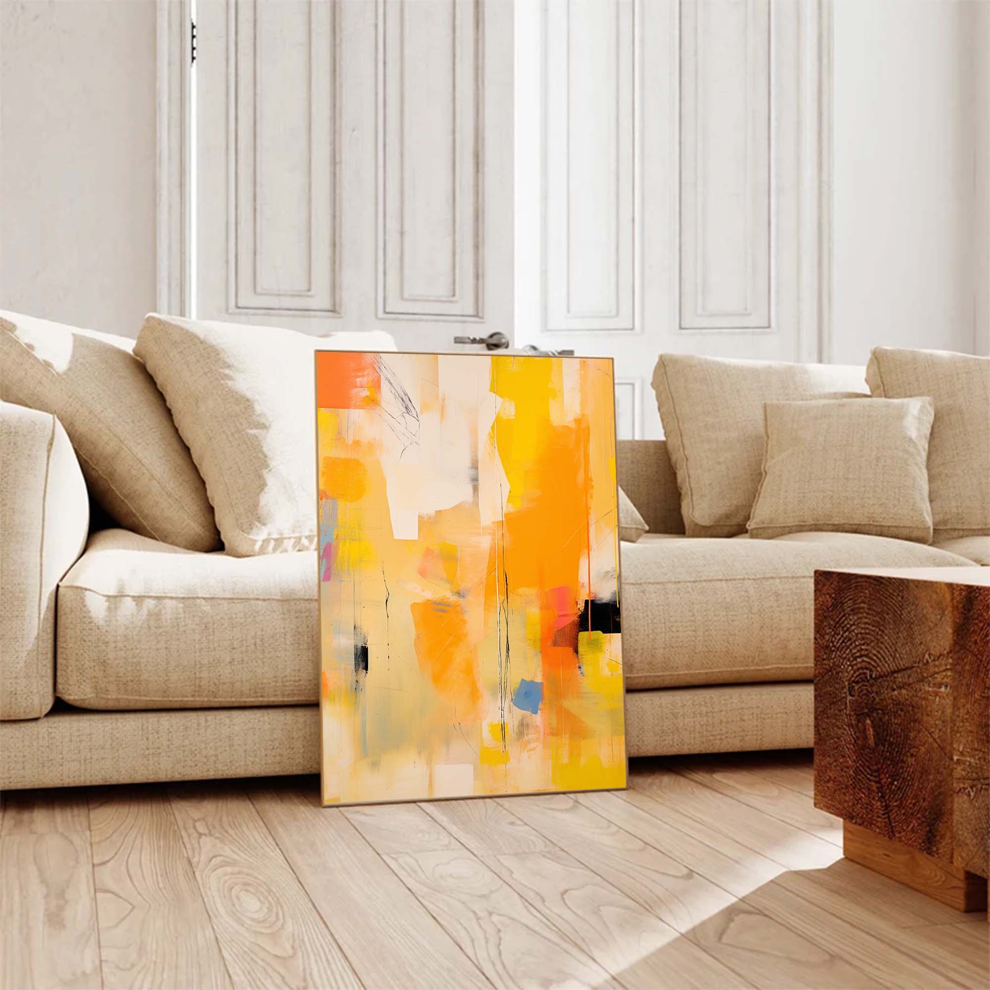 Golden Glow in Abstract Harmony