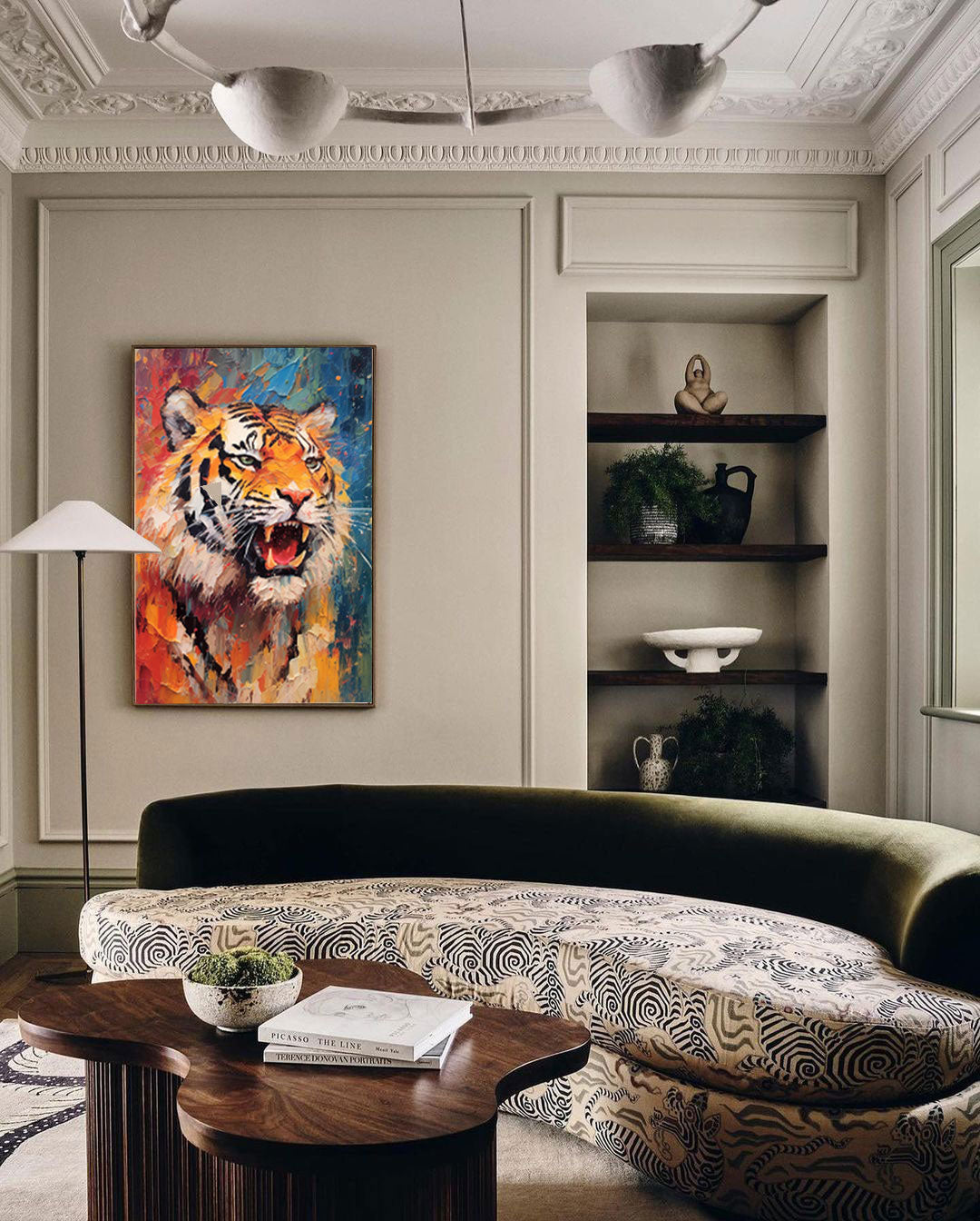 Fiery Tiger in Dynamic Colors
