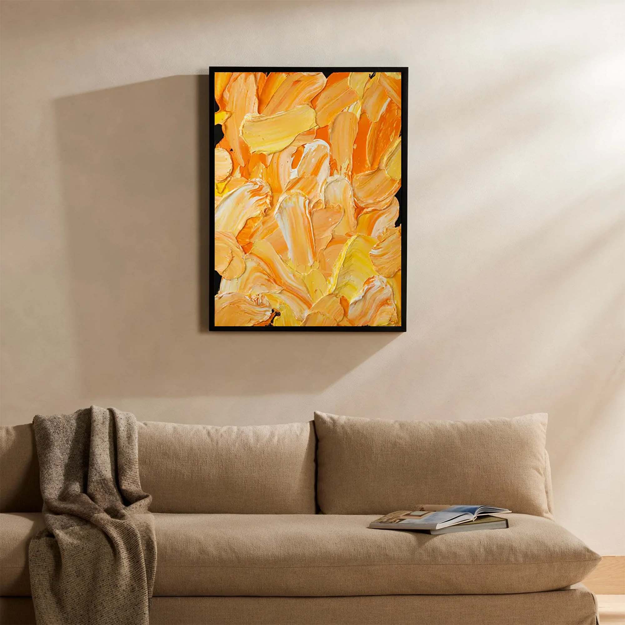 Bold Orange Abstract Palette Art