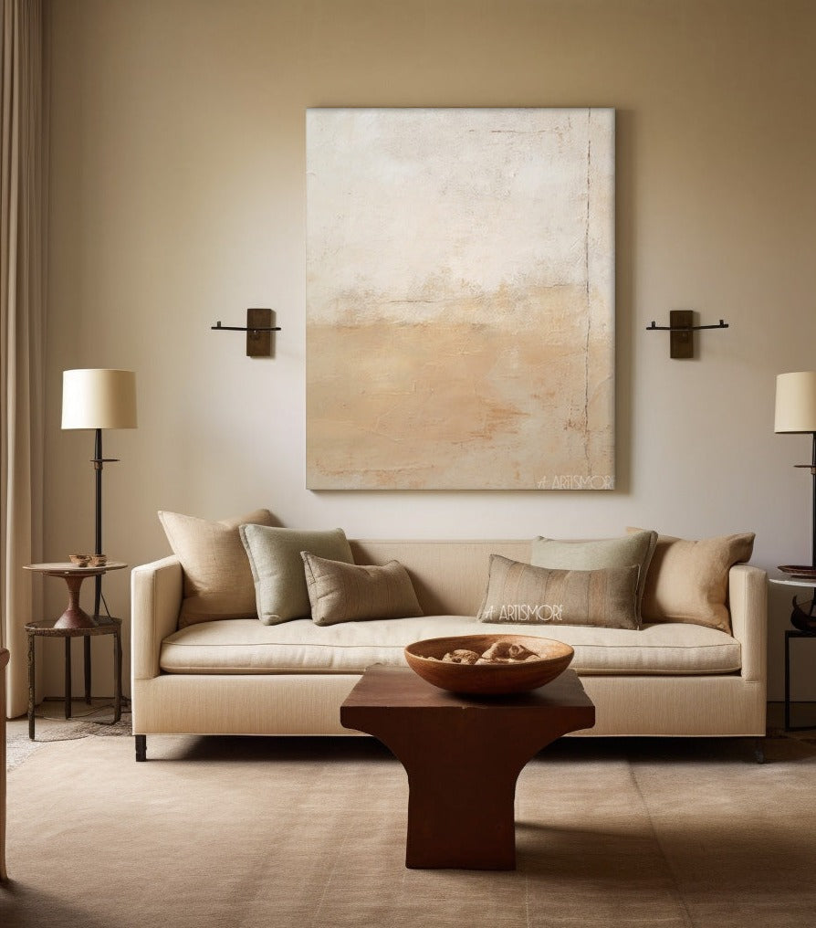 Neutral Textured Minimalist Art