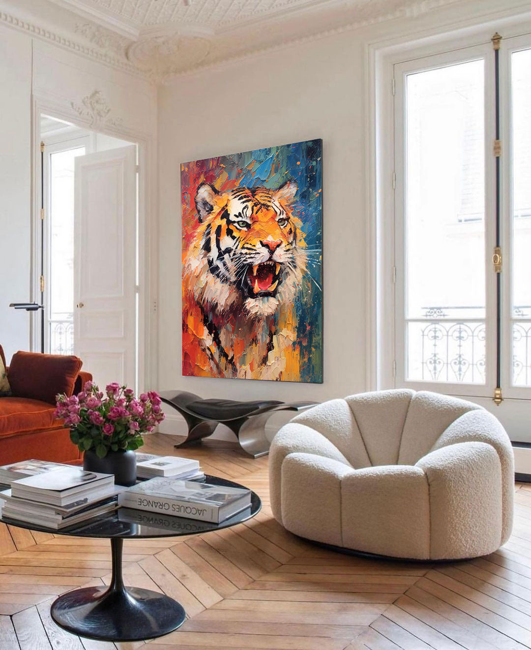 Fiery Tiger in Dynamic Colors