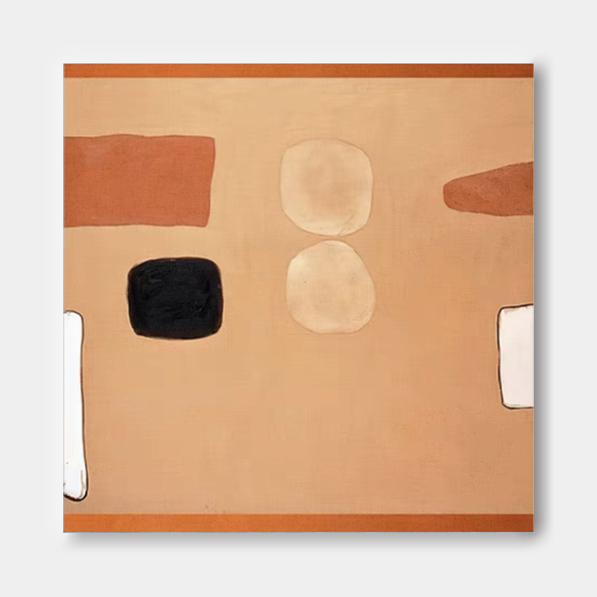 Geometric Minimalist Abstract Oil Painting