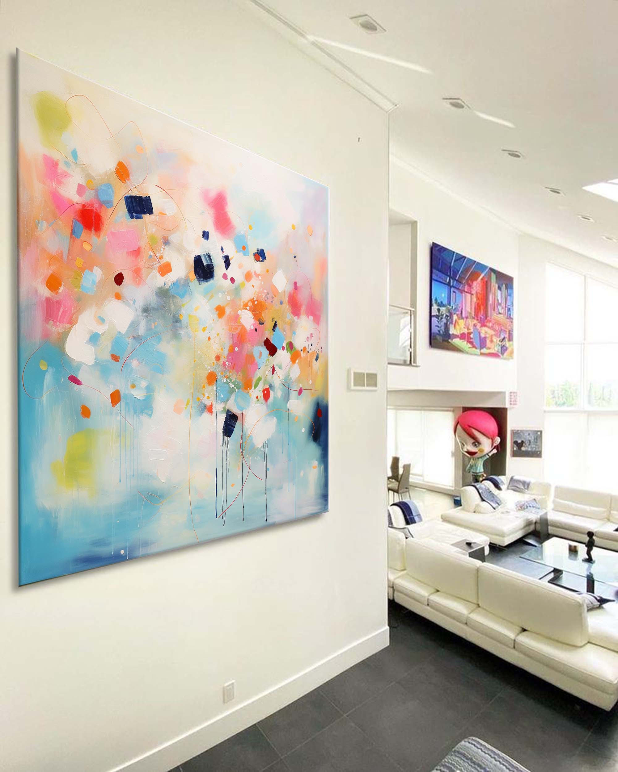Playful Abstract Color Burst Art