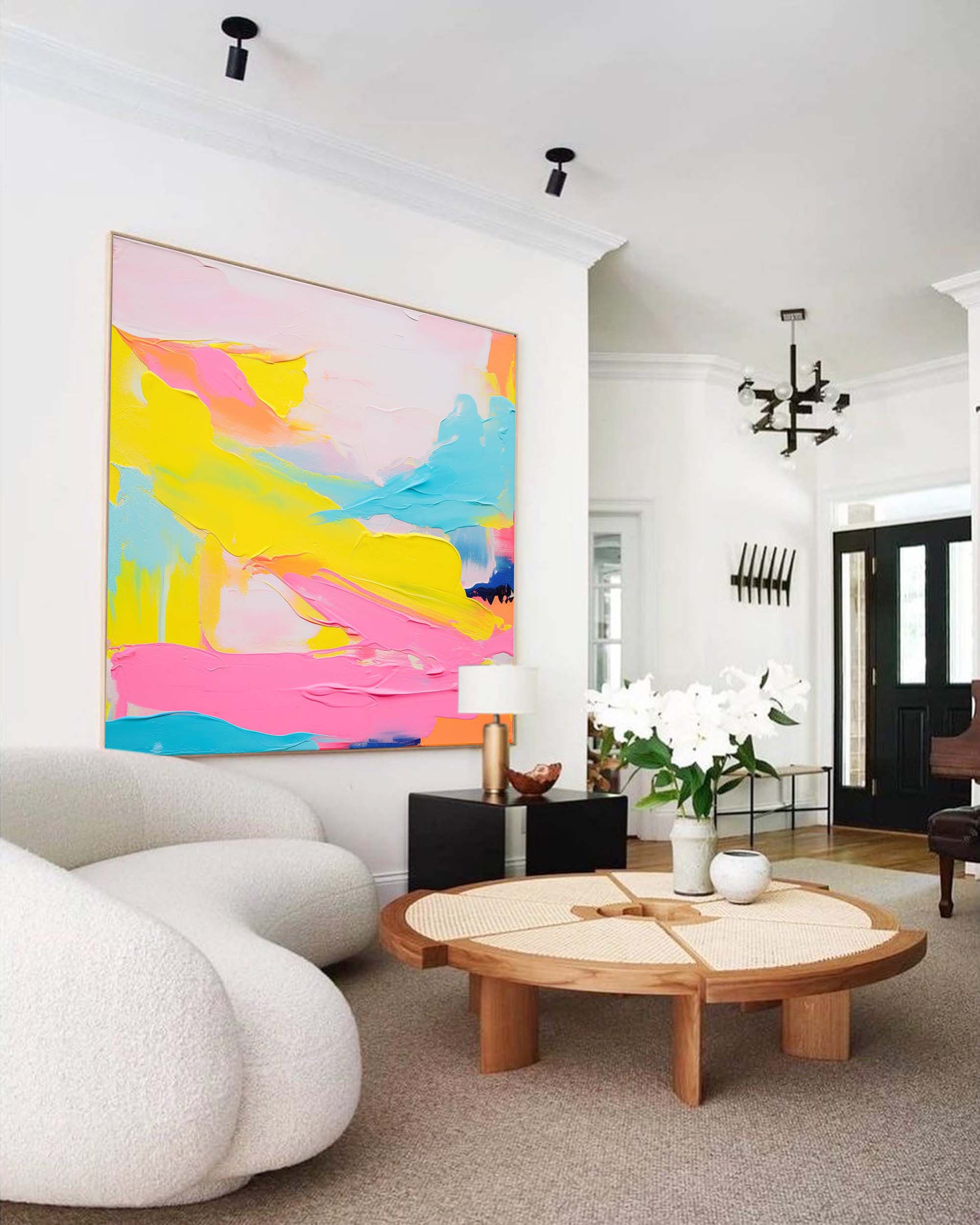 Sunset Glow Abstract Canvas