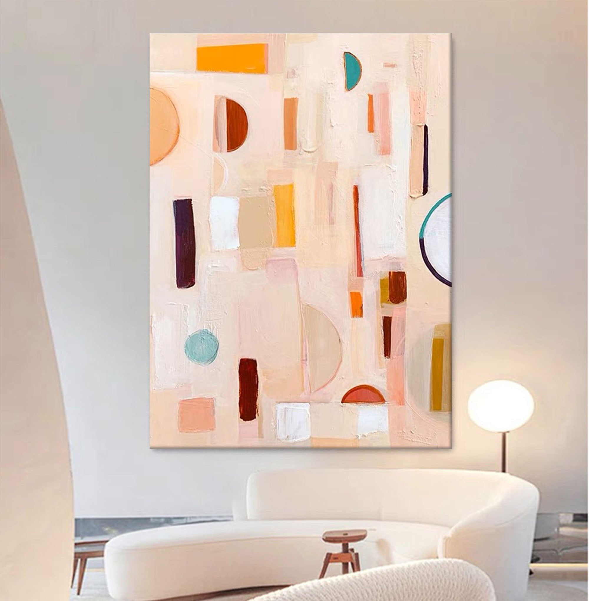 Pastel Geometry: Subtle Shapes in Motion