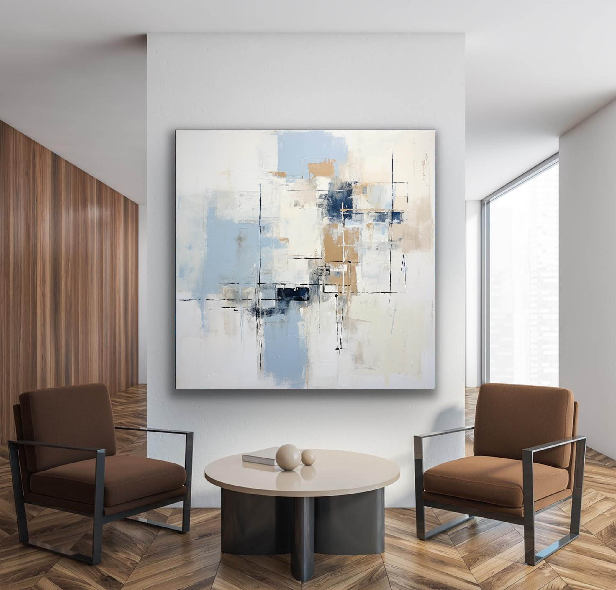 Serenity in Structure: Minimalist Abstract Geometry