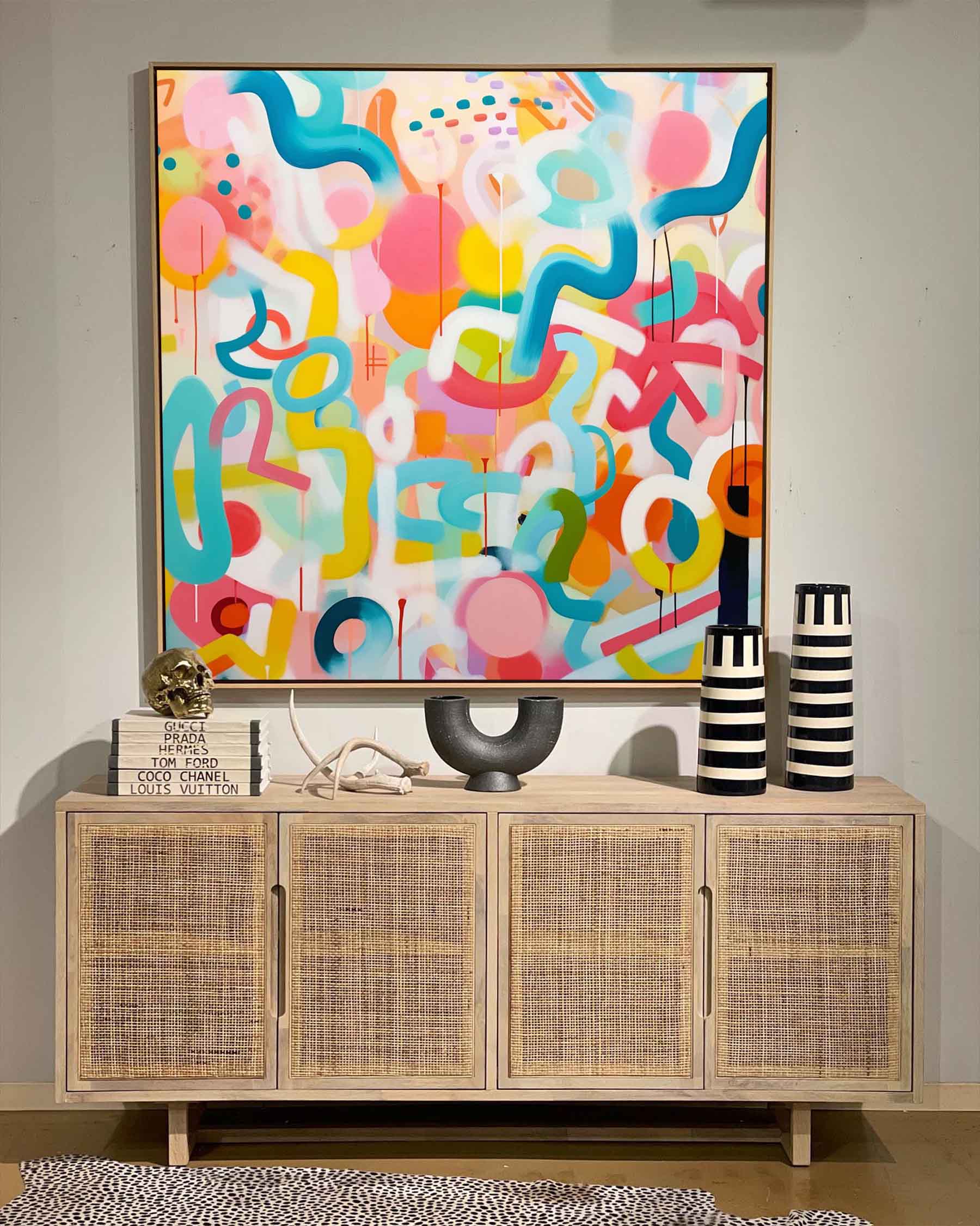 Vibrant Chaos Abstract Explosion