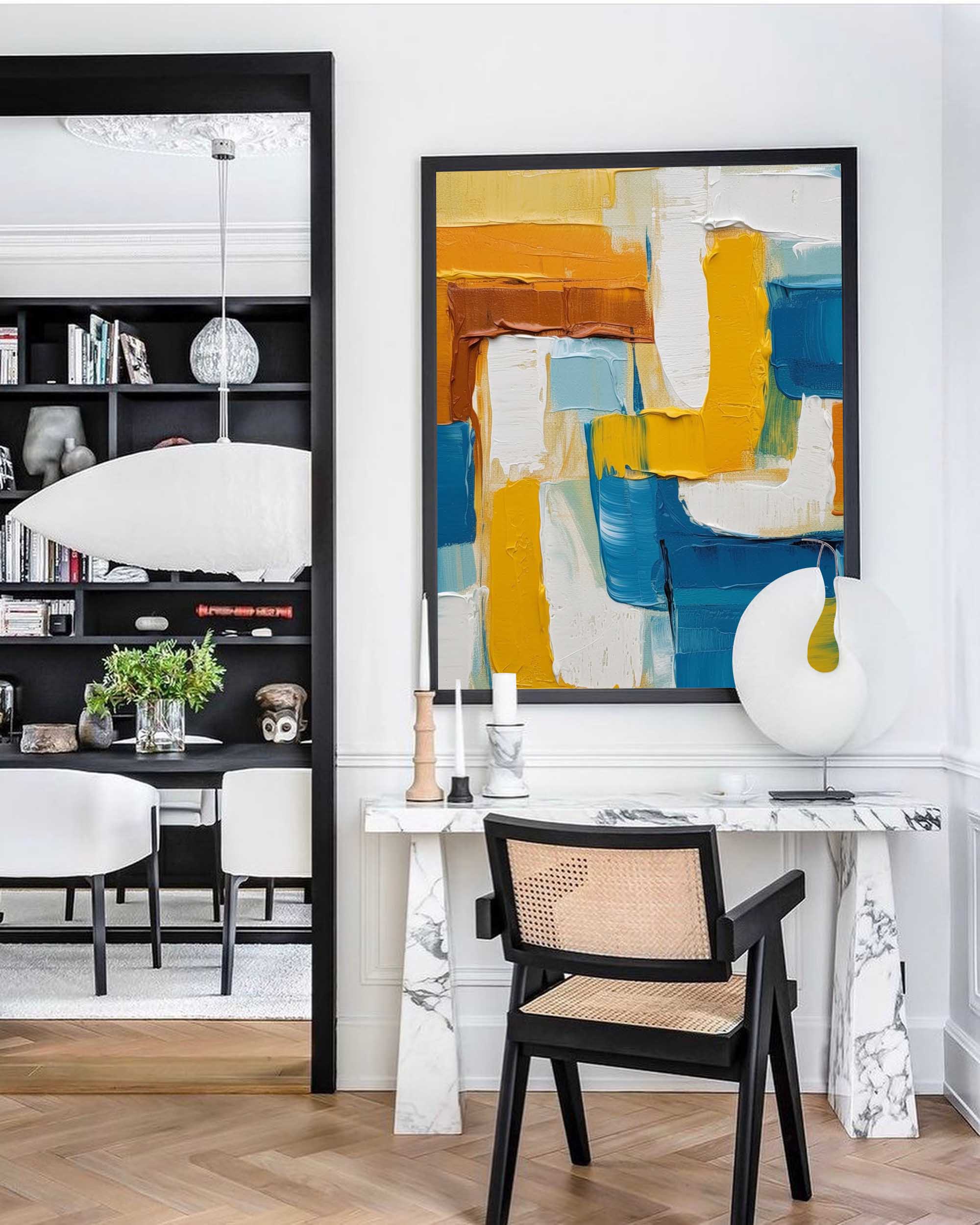 Layered Harmony in Blue and Gold