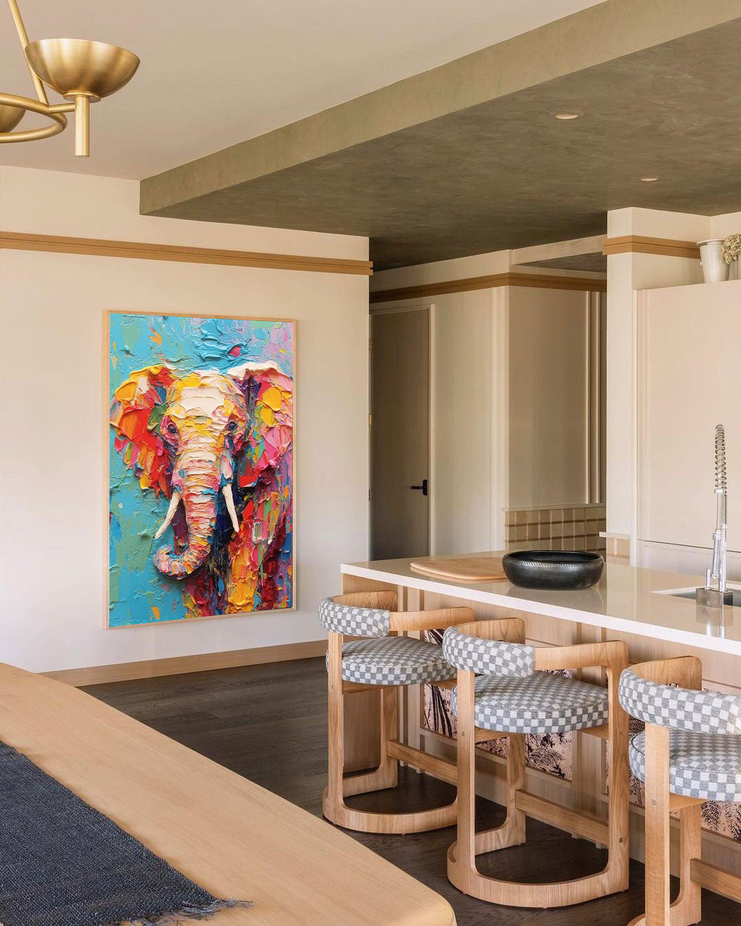 Vibrant Elephant in Bold Colors