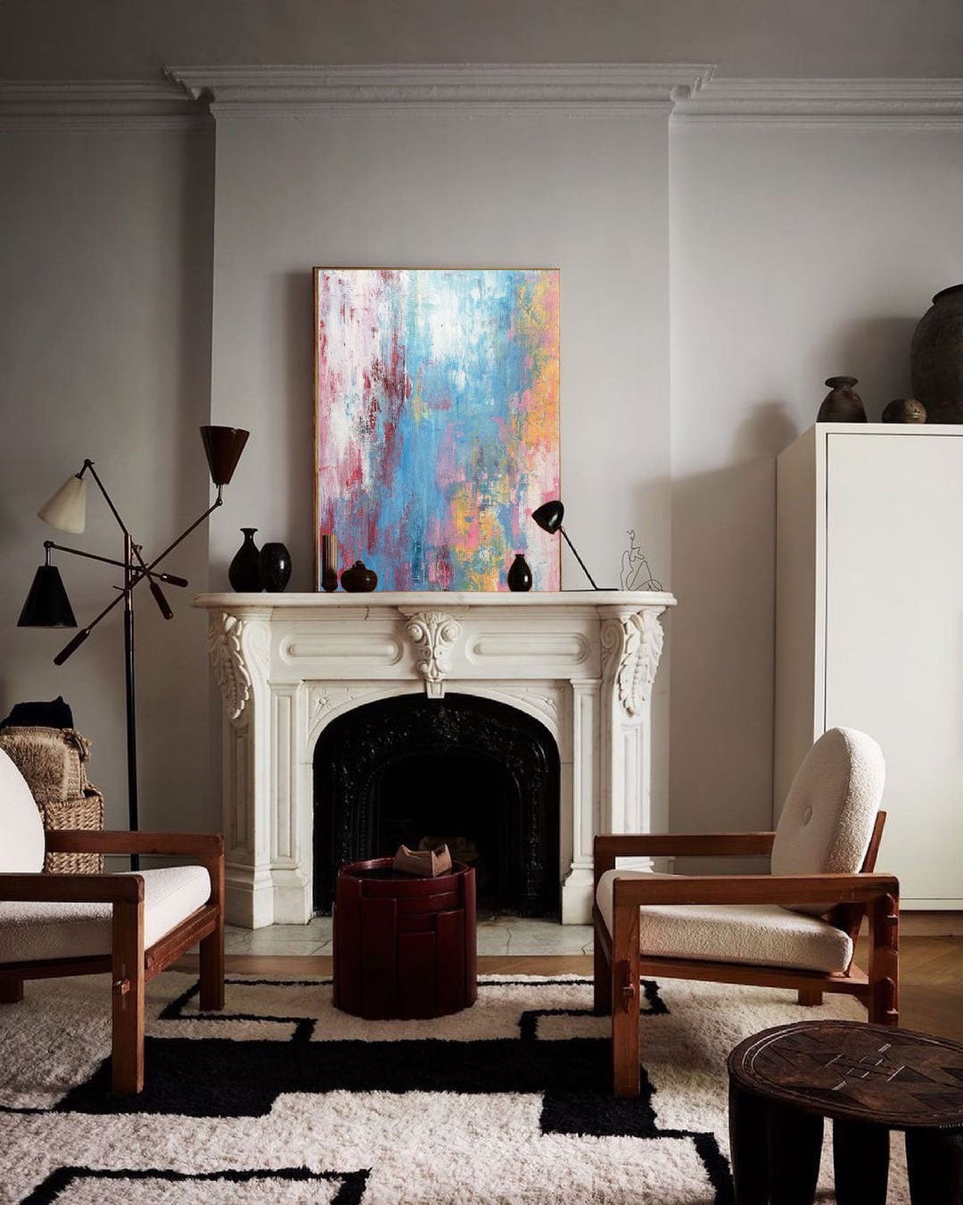 Dreamy Blue Abstract Wall Art