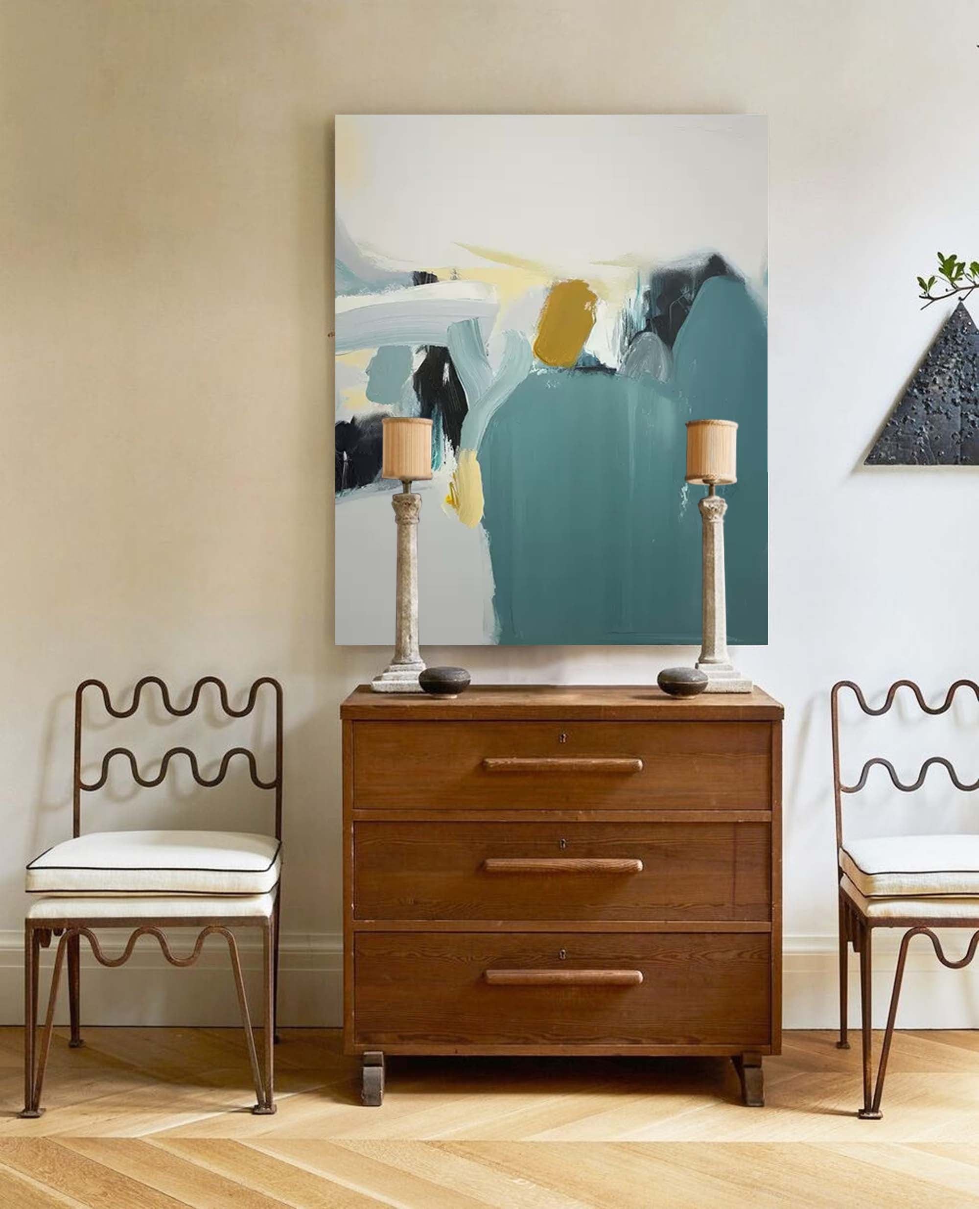 Abstract Minimalist Serenity �Contemporary Oil Painting on Canvas