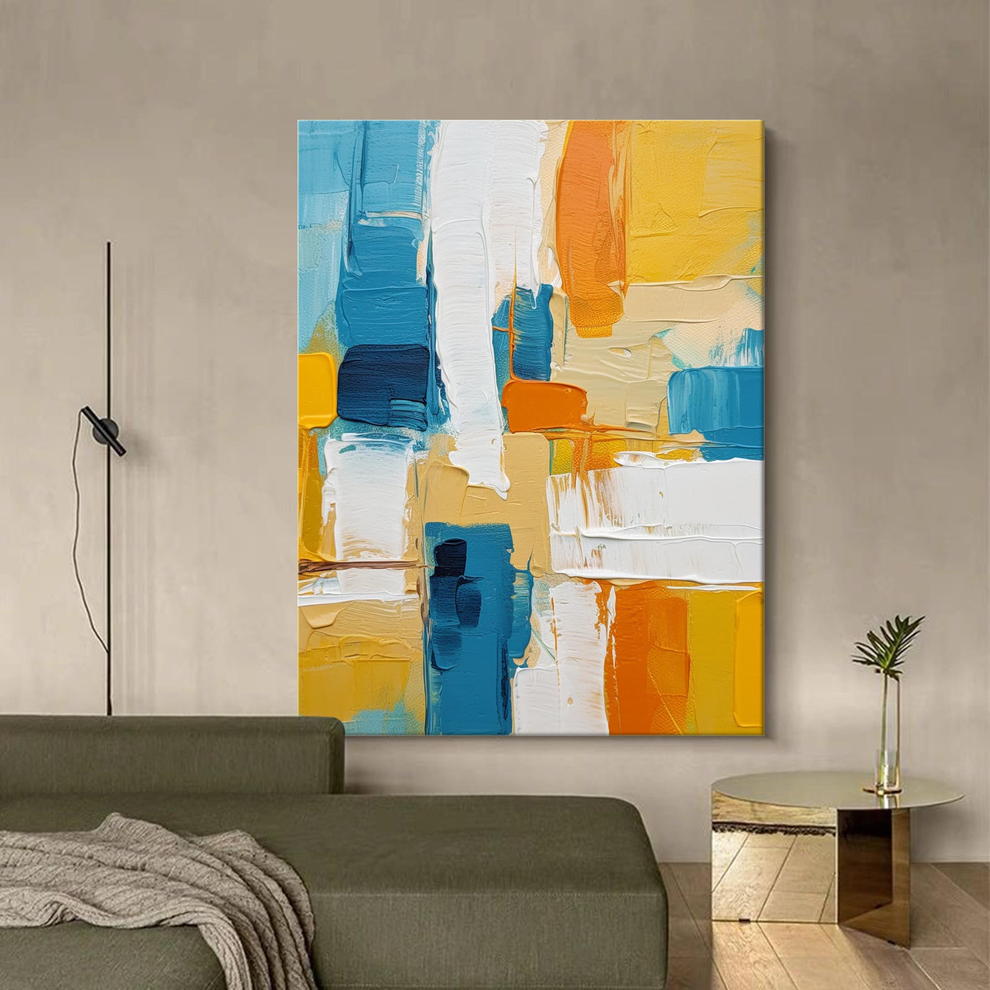 Geometric Harmony in Cool Tones