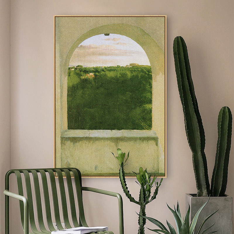Framed Serenity: View Through the Arch