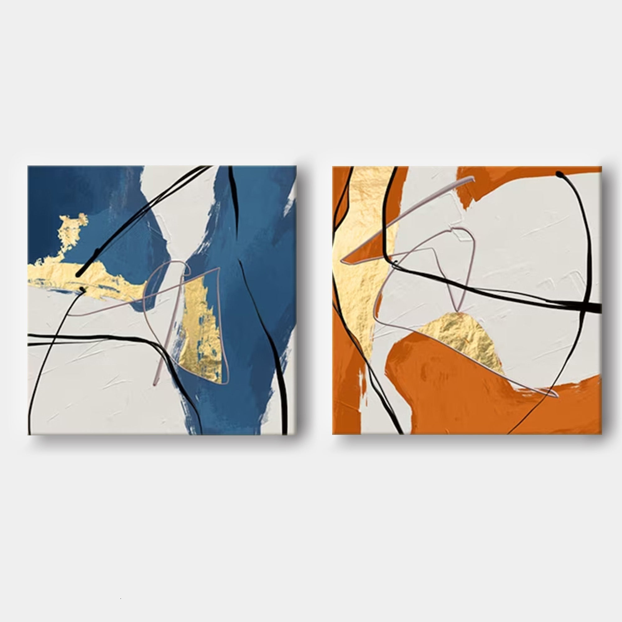 Bold Elegance: Dual Abstract Harmony